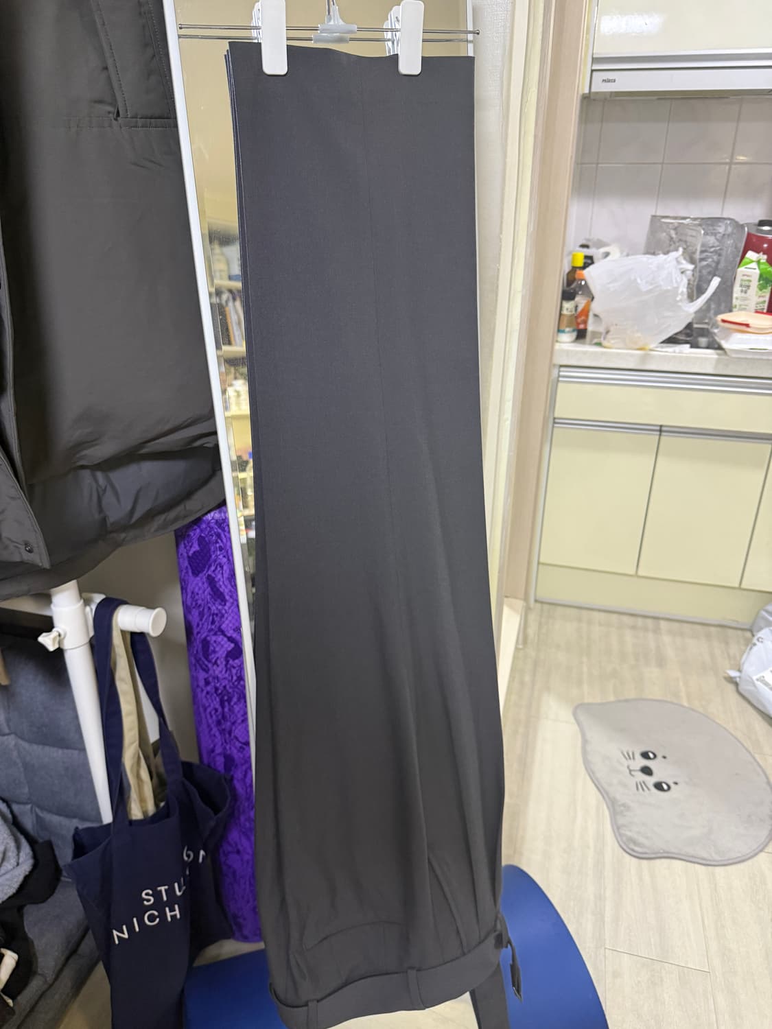 무탠다드 리얼 와이드 벨티드 슬랙스 [그레이] 29 상품이미지5