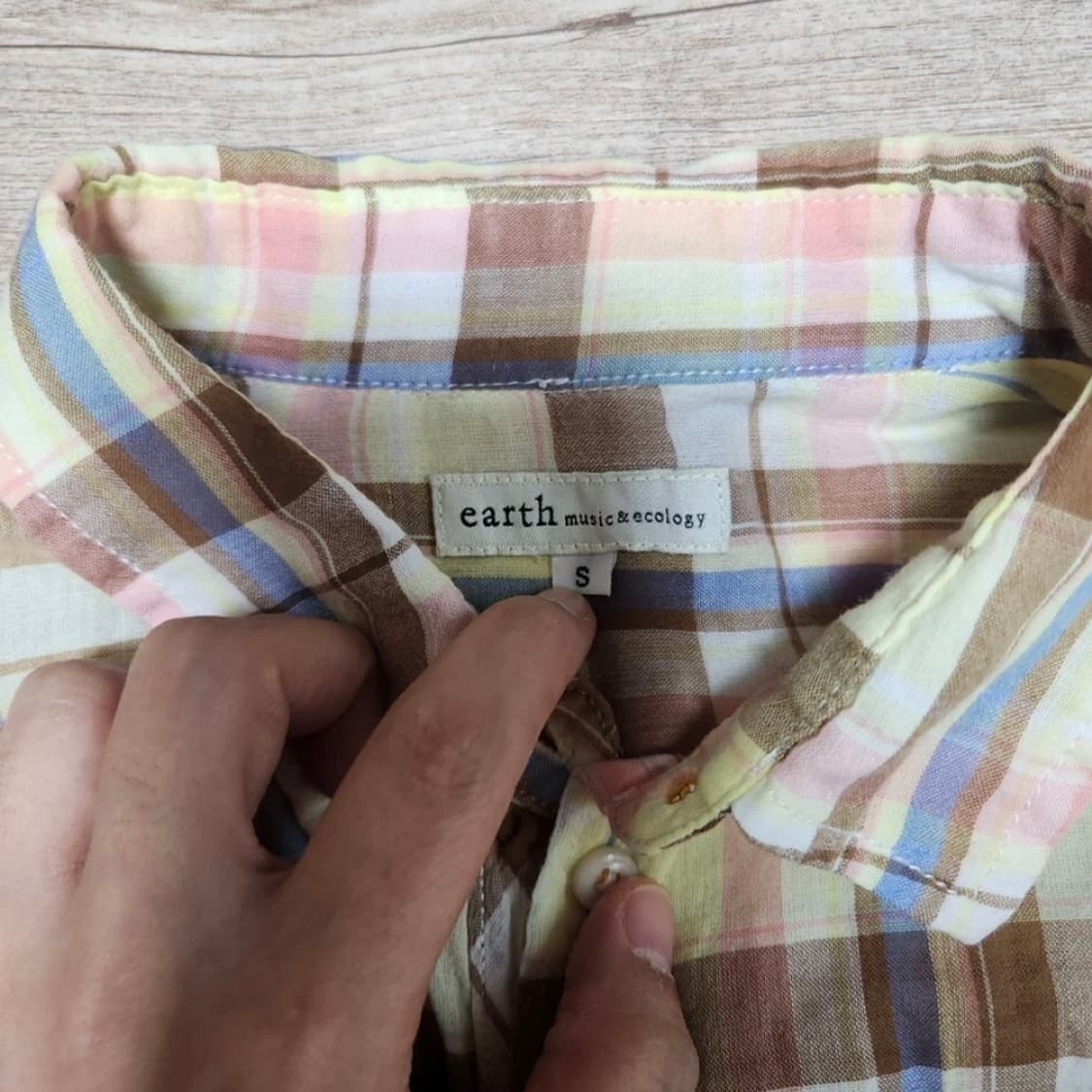 어스뮤직 일본 빈티지 체크 셔츠 상품이미지3