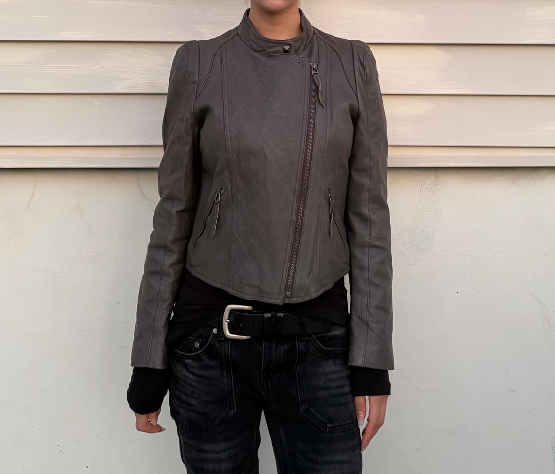 LAVIN Sheep Skin Leather Jacket Grey L 상품이미지6