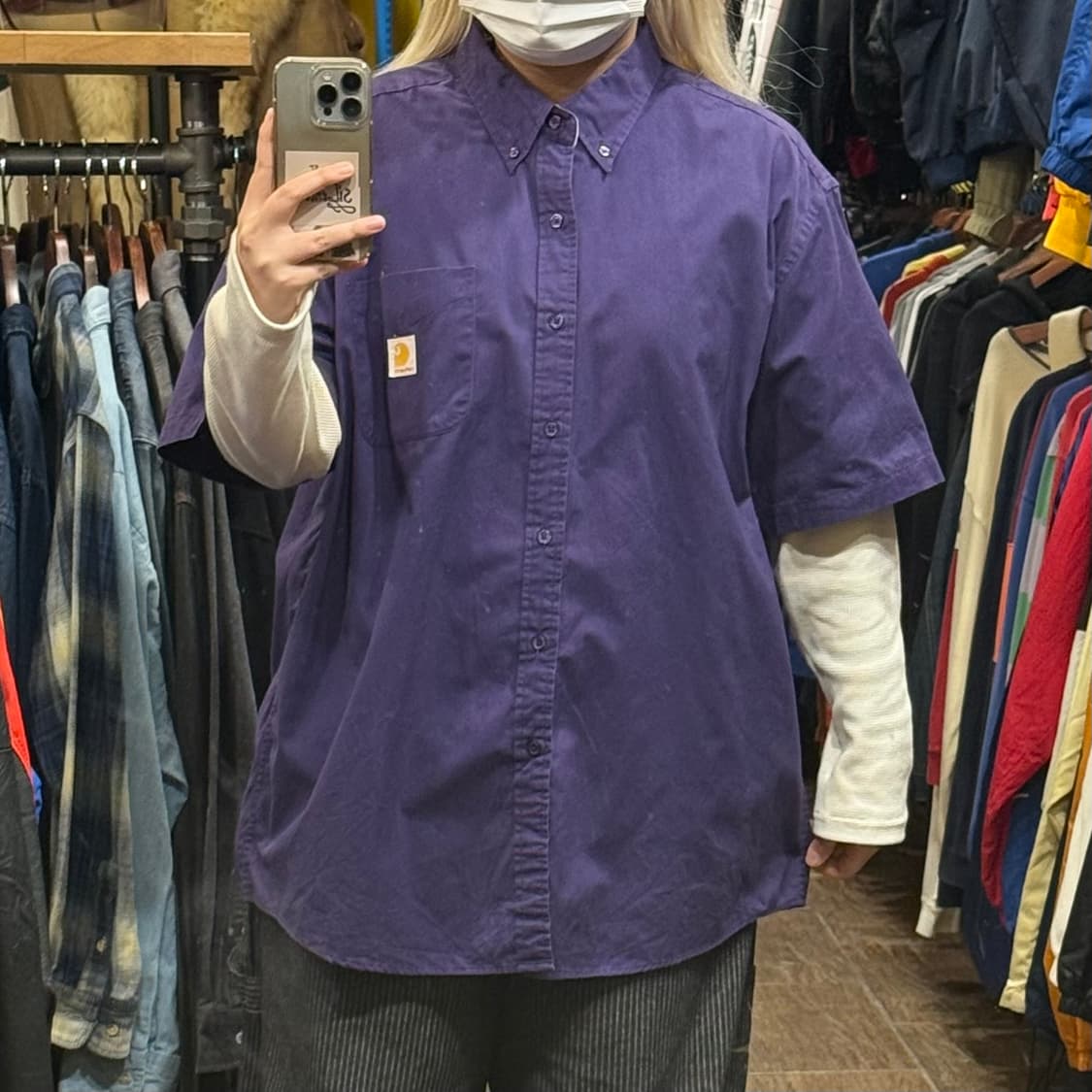 [HI] 칼하트 반팔셔츠 퍼플 상품이미지2