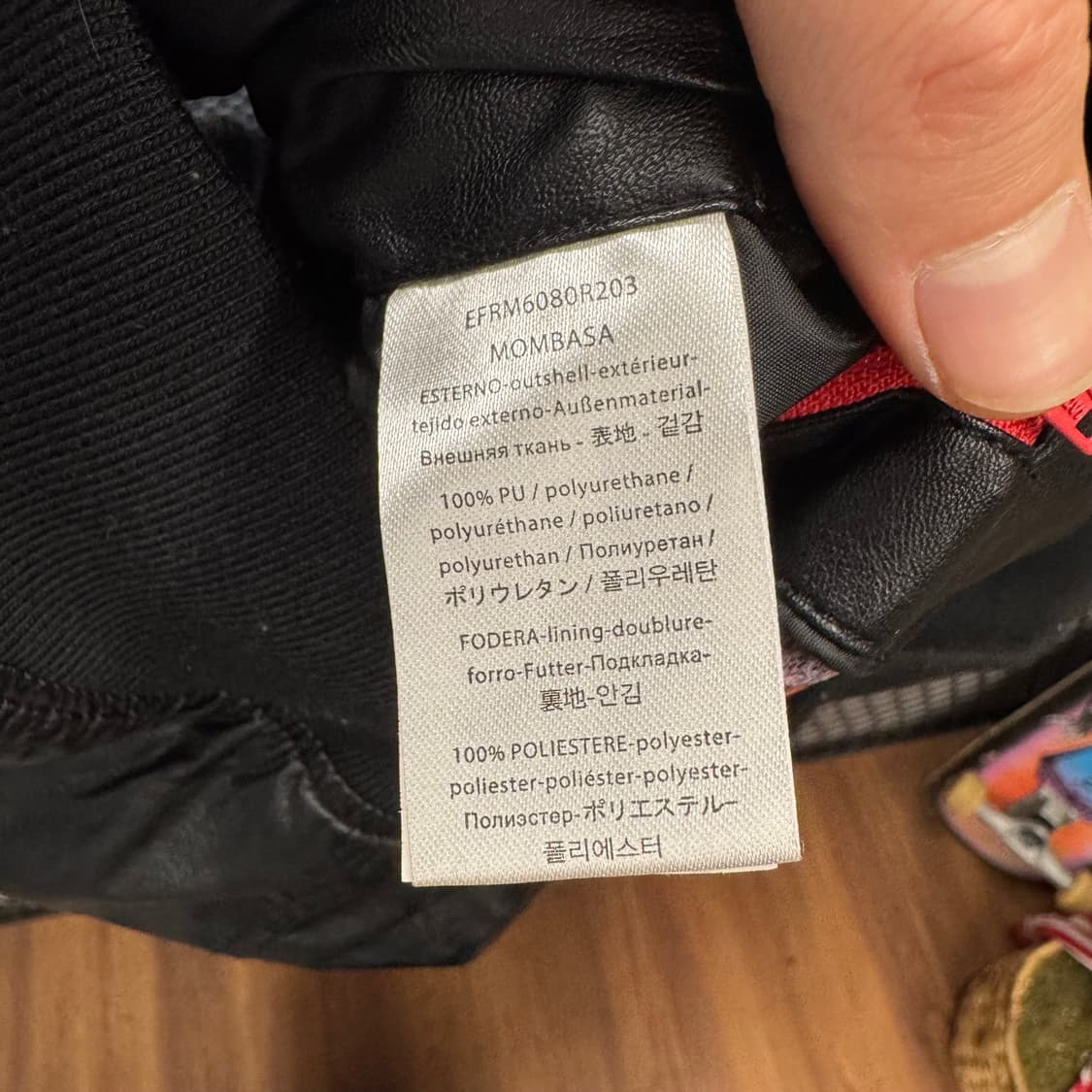 ITA VINTAGE 레더 블루종 전면 집업 포켓 포인트 블랙 상품이미지9