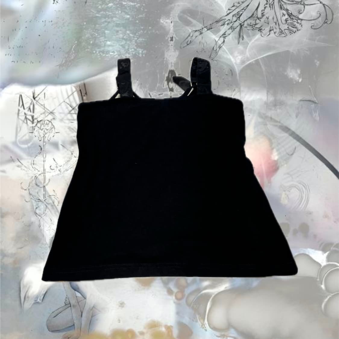 Y2K Cubic  eyelet Detail sleeveless 상품이미지4