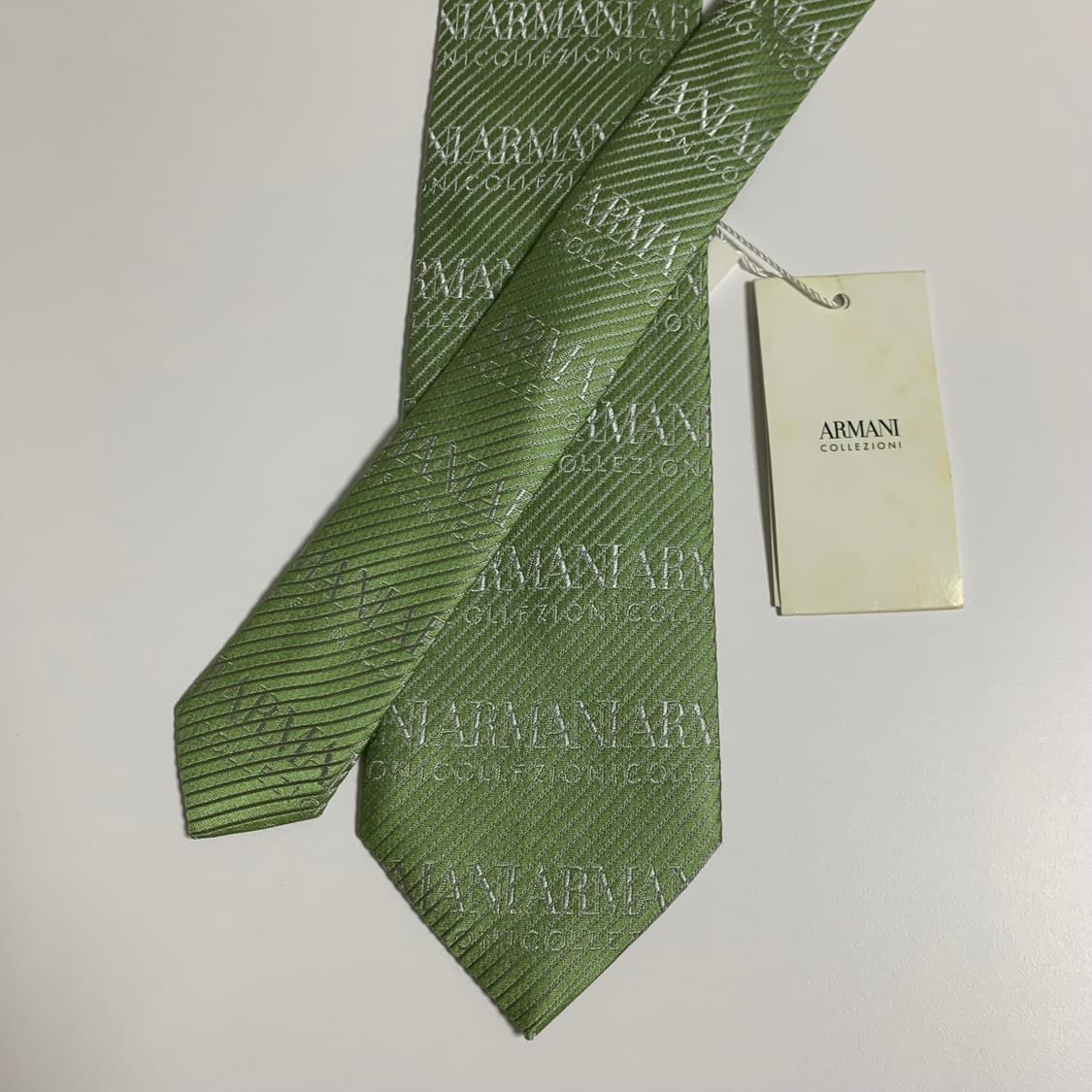 (새상품) 택 달린 미사용품 알마니(ARMANI) 명품 모노그램 넥타이 상품이미지4