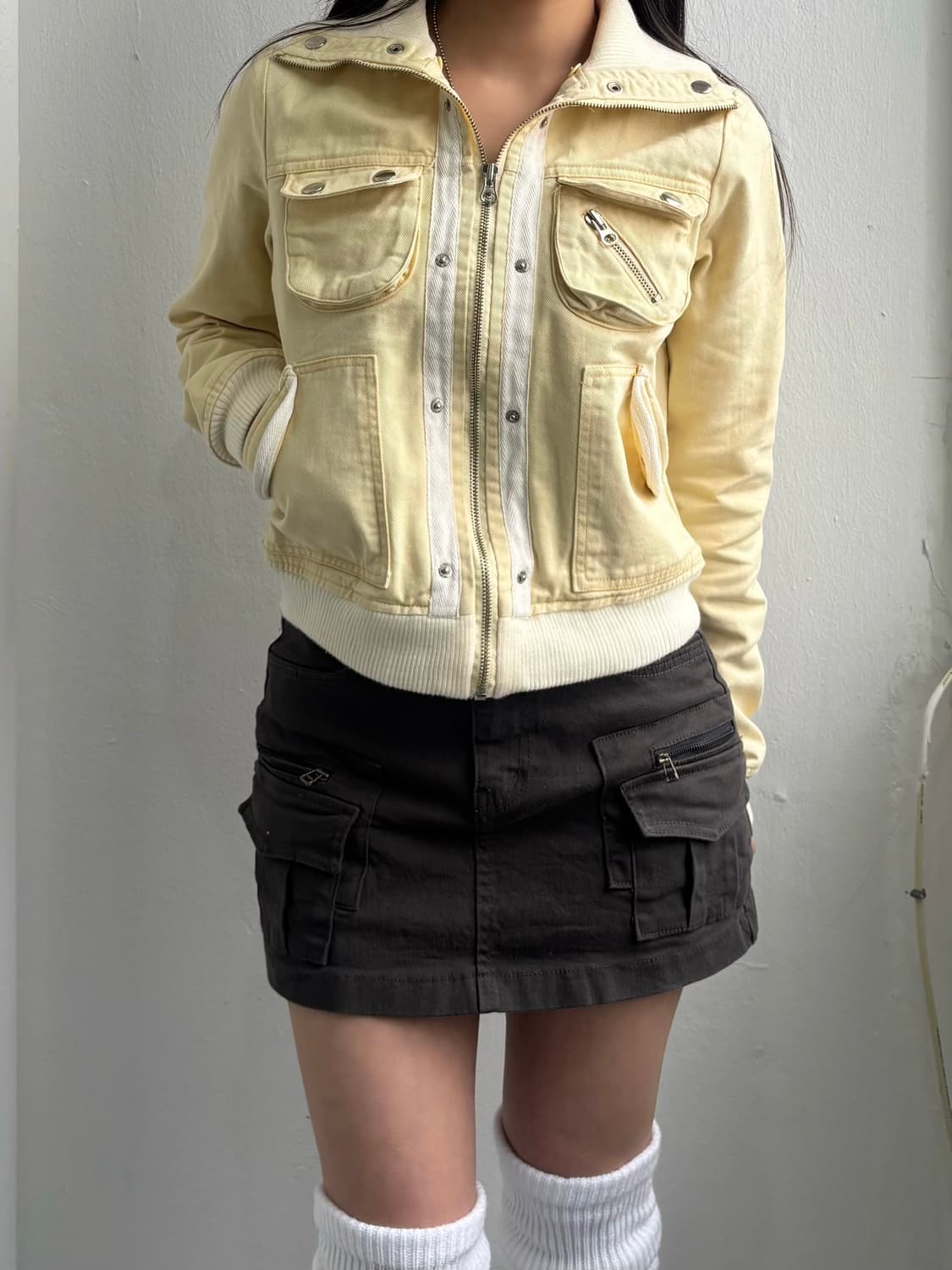 Vintage Yellow Multi Pocket Jacket  상품이미지2