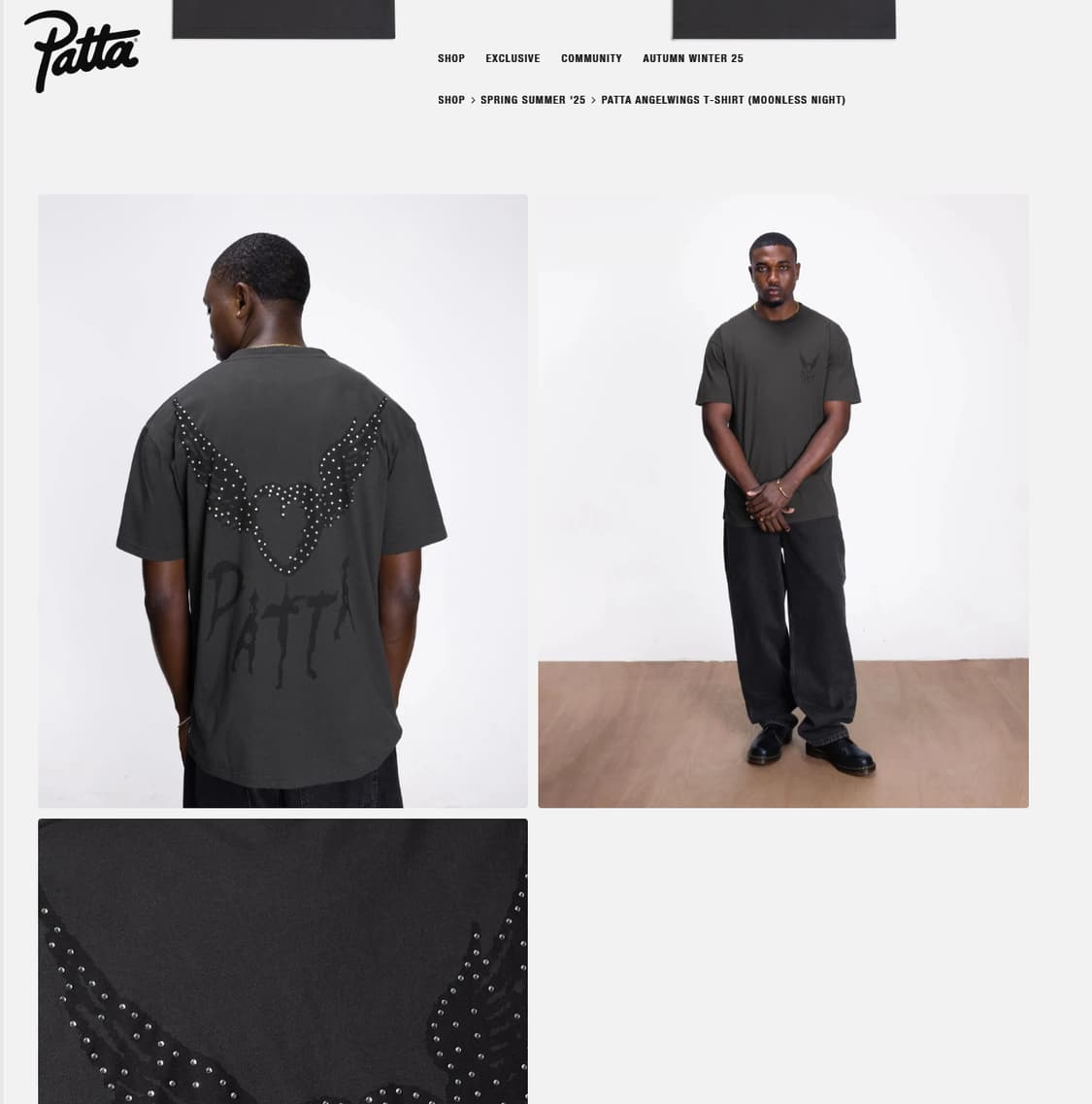 XL 105 새제품) Patta 파타 앤젤 윙 문레스 나이트 반팔 티셔츠 상품이미지3