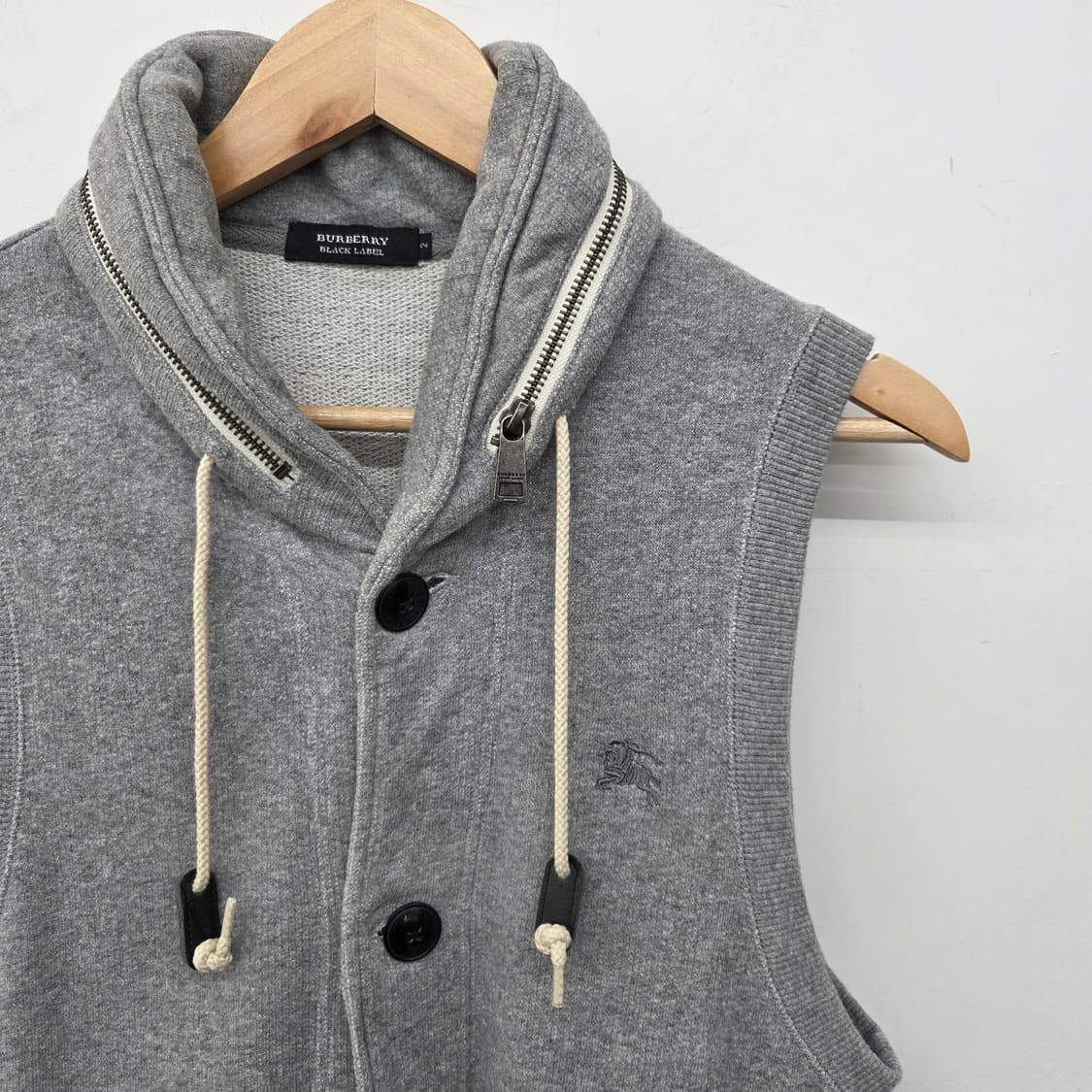버버리 블랙라벨 후드 조끼 그레이 남m 상품이미지3