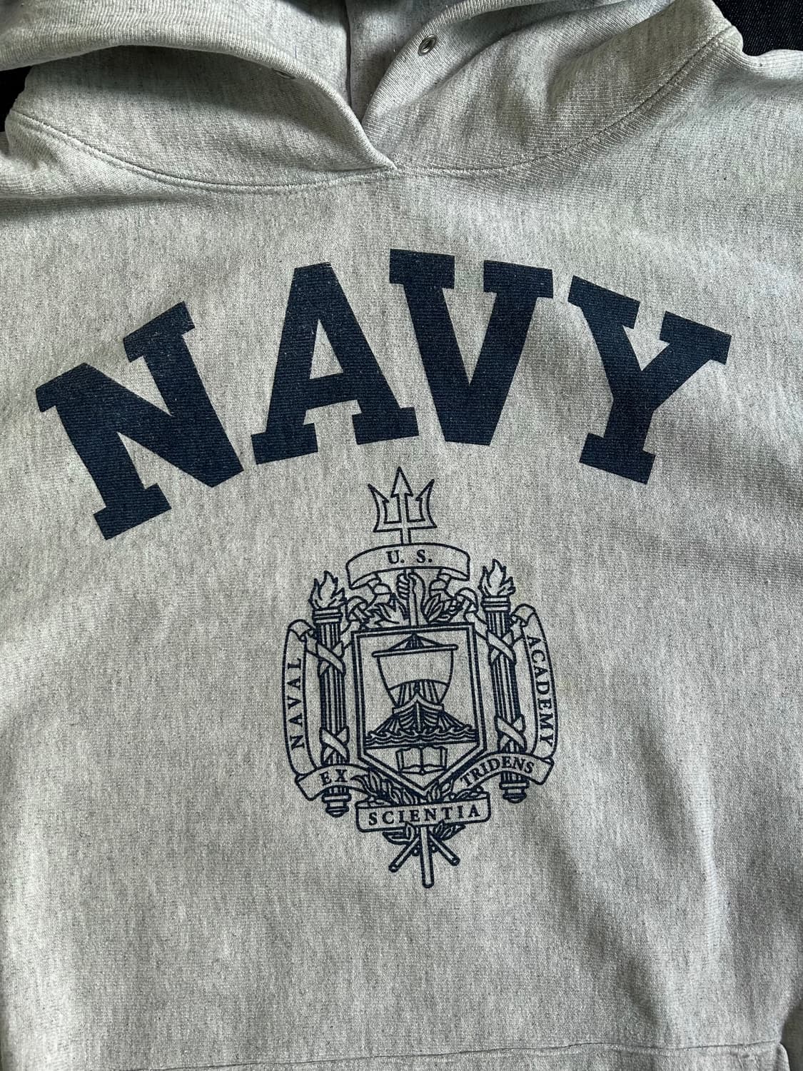 90s 챔피온 naval academy 리버스위브 후디 미국 생산 상품이미지3