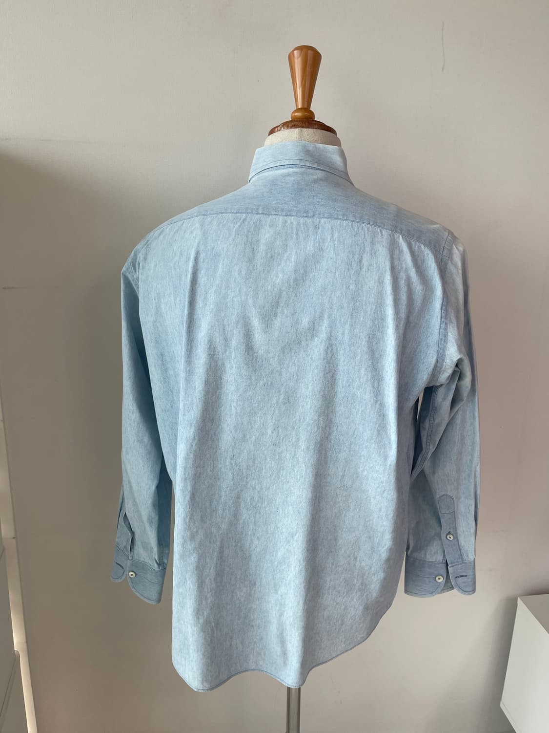 새빌로우 맞춤셔츠 워싱 데님 105~110 상품이미지5