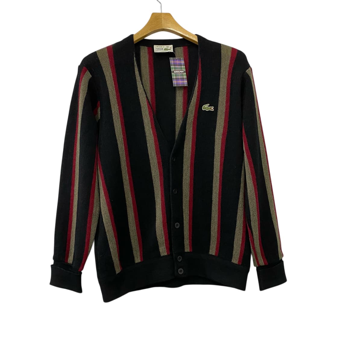 여성용 라코스테 스트라이프 가디건(100) 상품이미지1