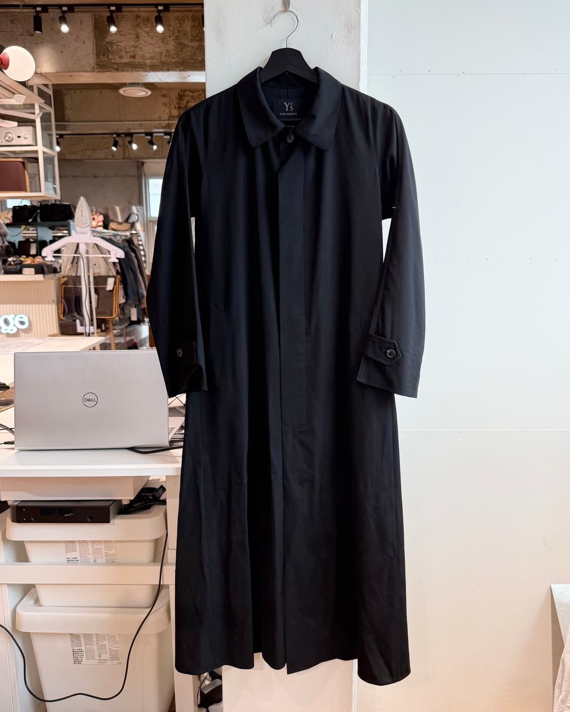 요지 야마모토 블랙 롱 코트  상품이미지2