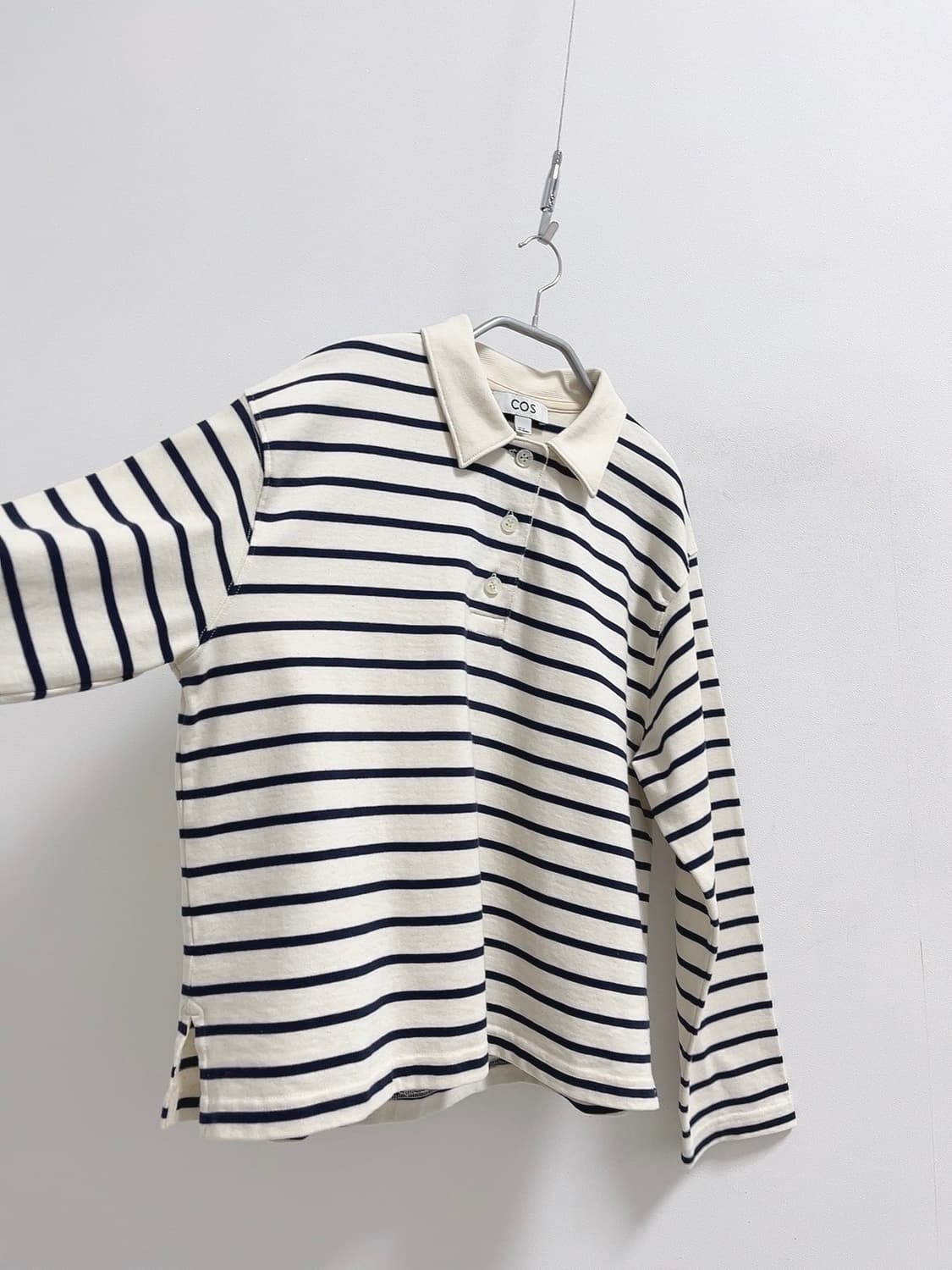 코스 스트라이프 카라 티셔츠 상품이미지6