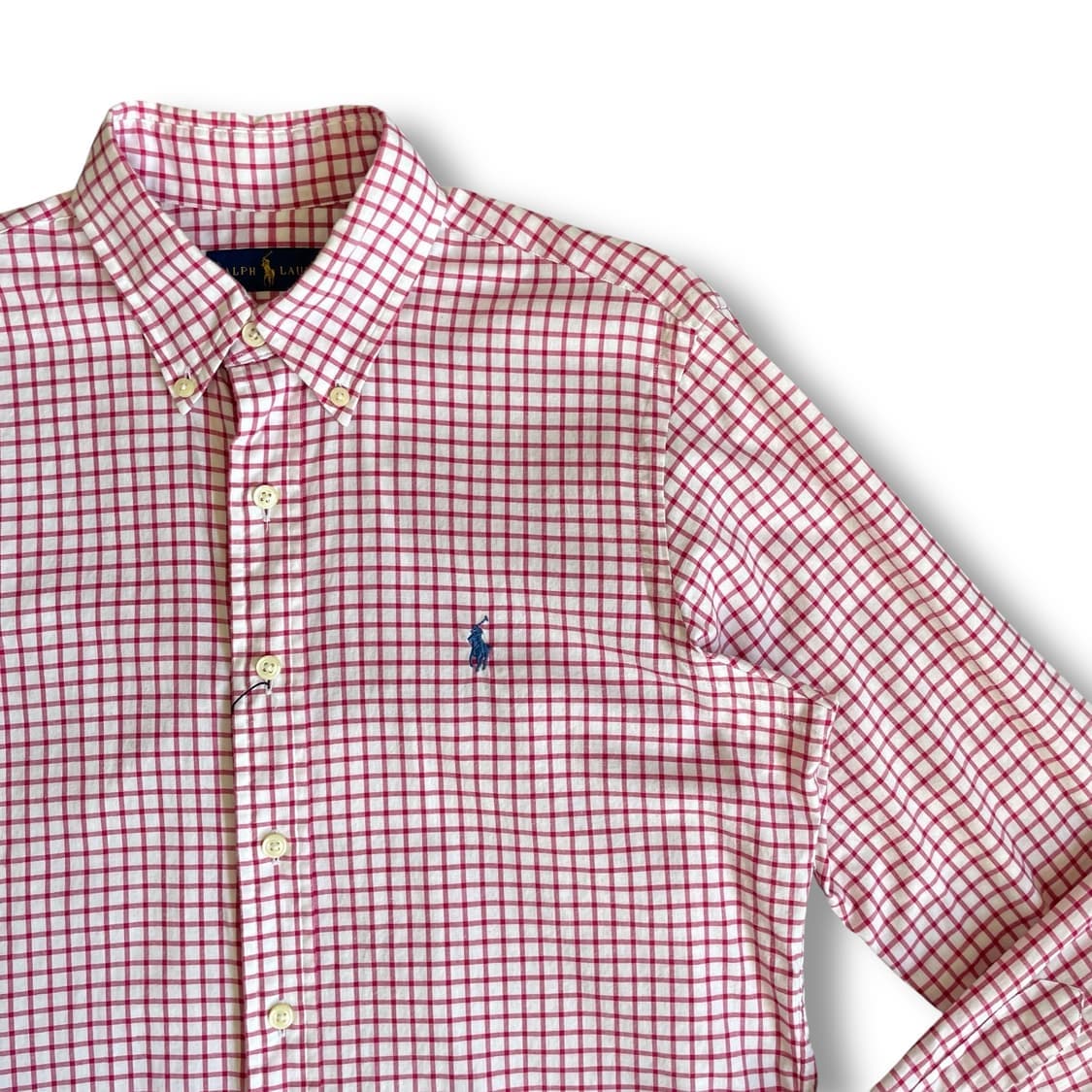 폴로 랄프로렌 핫핑크 깅엄체크 긴팔 셔츠 상품이미지3