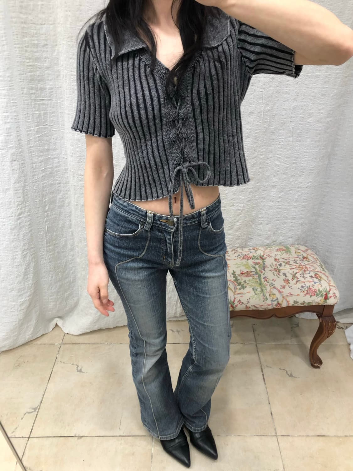 curve lined jeans 상품이미지5