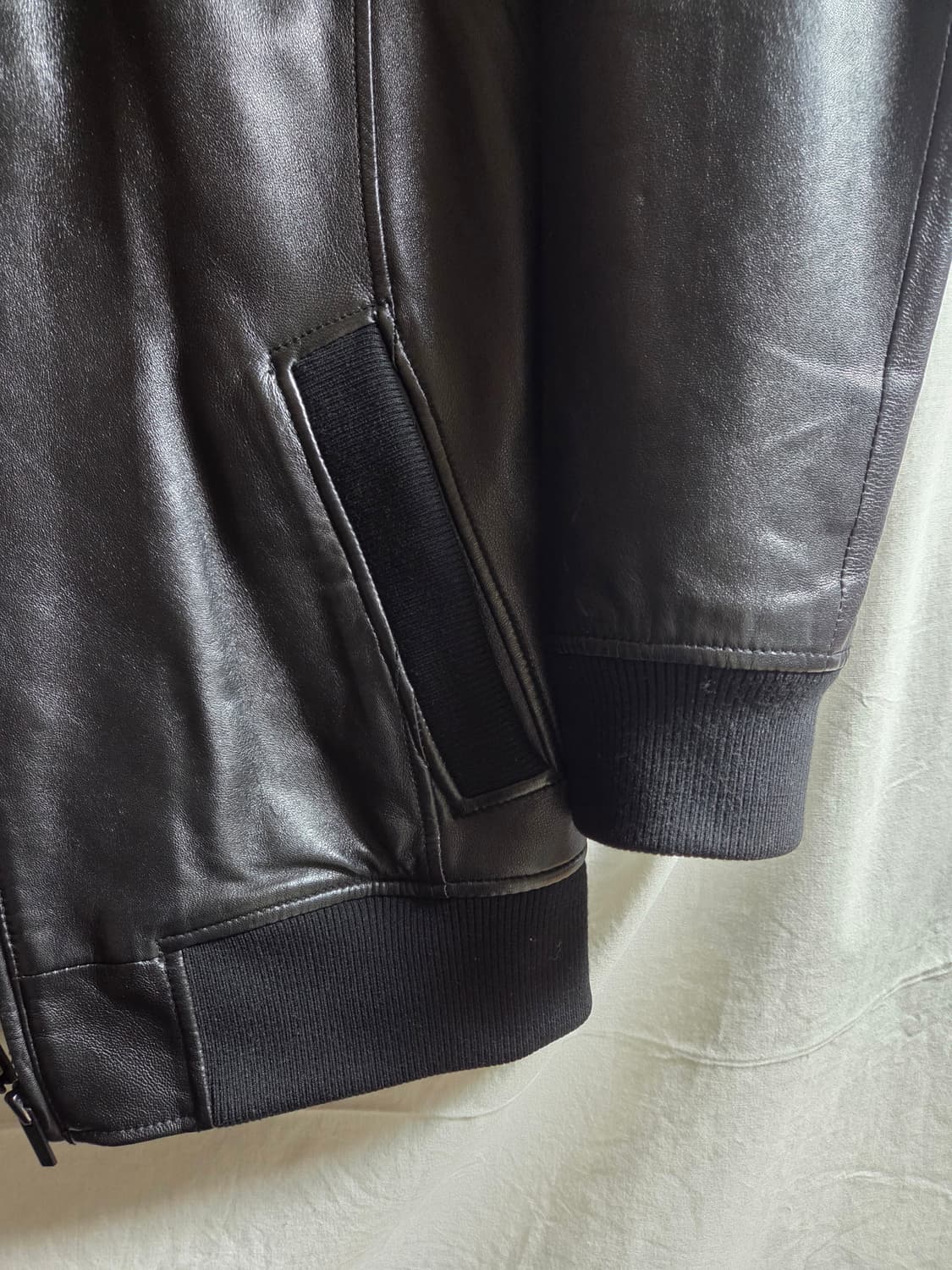 TATE 테이트 블랙 램스킨 레더 가죽 자켓 105 상품이미지4