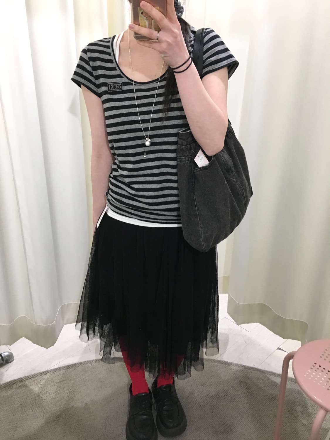 Double-layer lace black tulle skirt 상품이미지6
