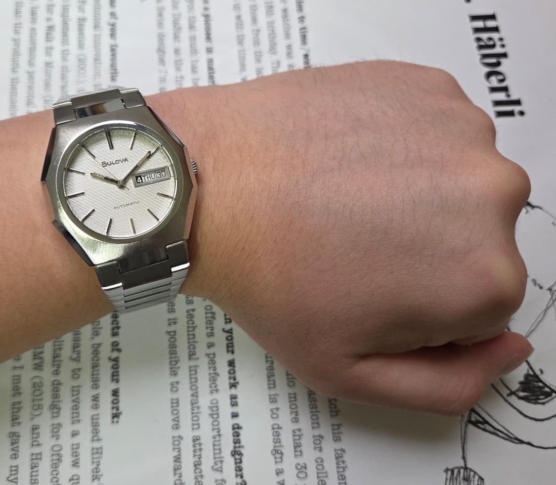 빈티지 부로바 옥타 오리지널 와플판 데이데이트 오토매틱 뻐뻐시 브슬 ve 상품이미지6