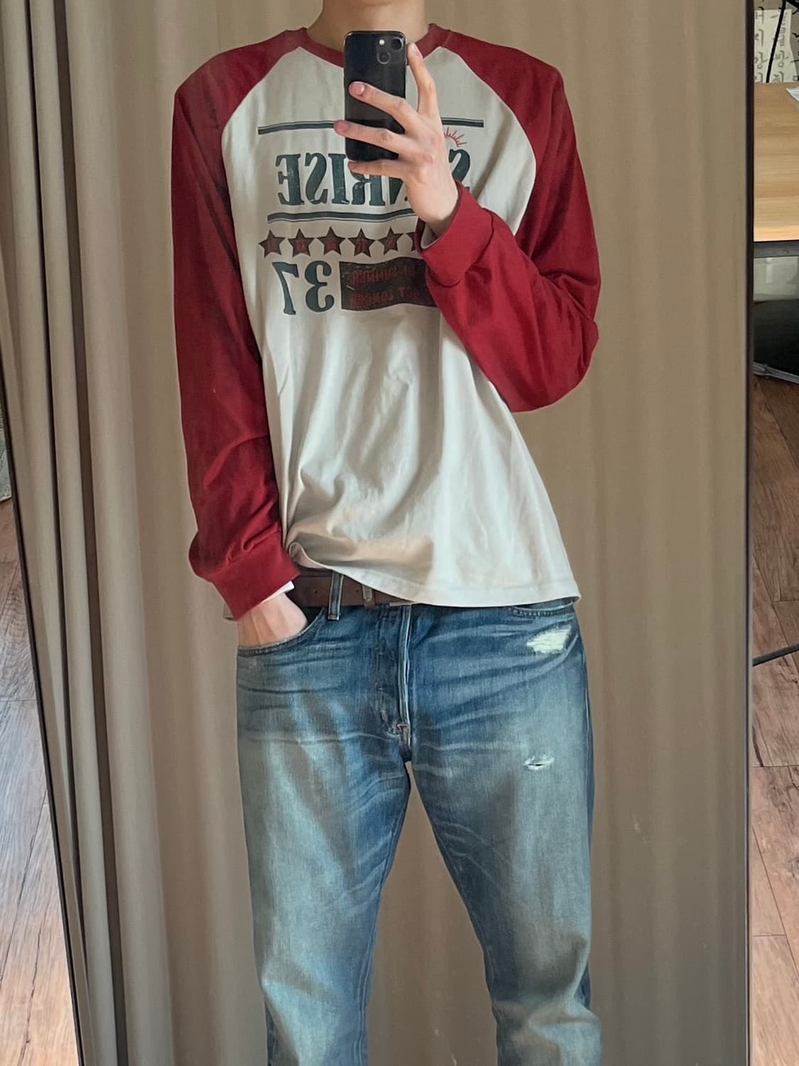 슈퍼서브 래글런 롱슬리브 레드 L 상품이미지2