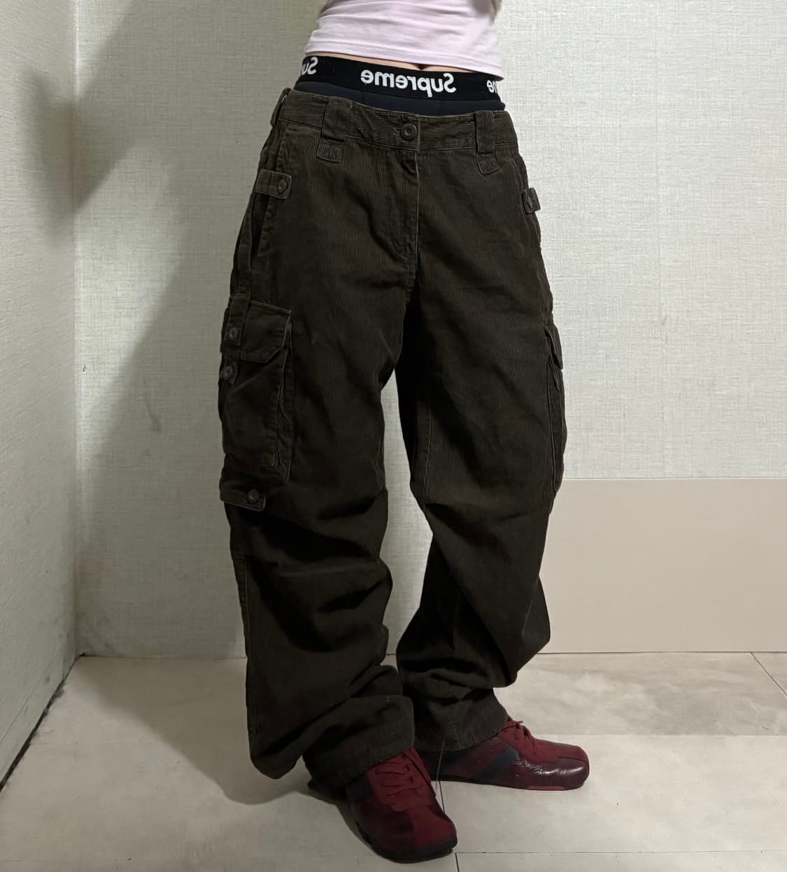 브라운 코듀로이 카고팬츠 상품이미지5