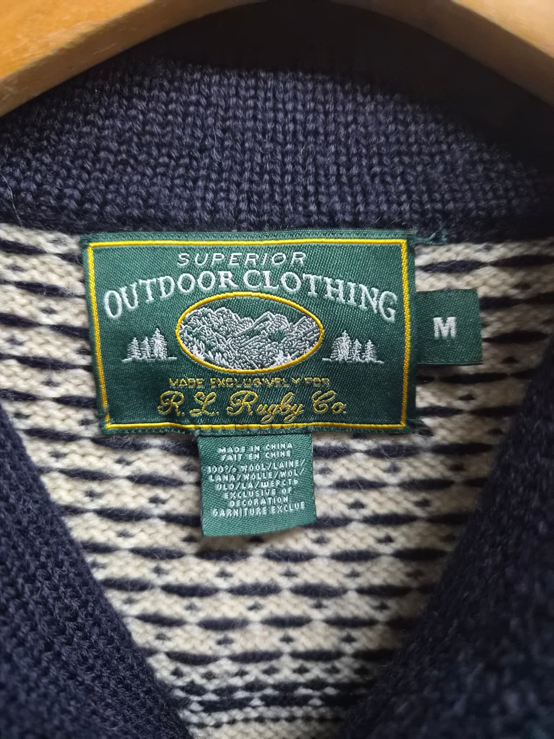 M/100) 폴로 랄프로렌 RUGBY 90's 숄카라 니트 팝니다 상품이미지4