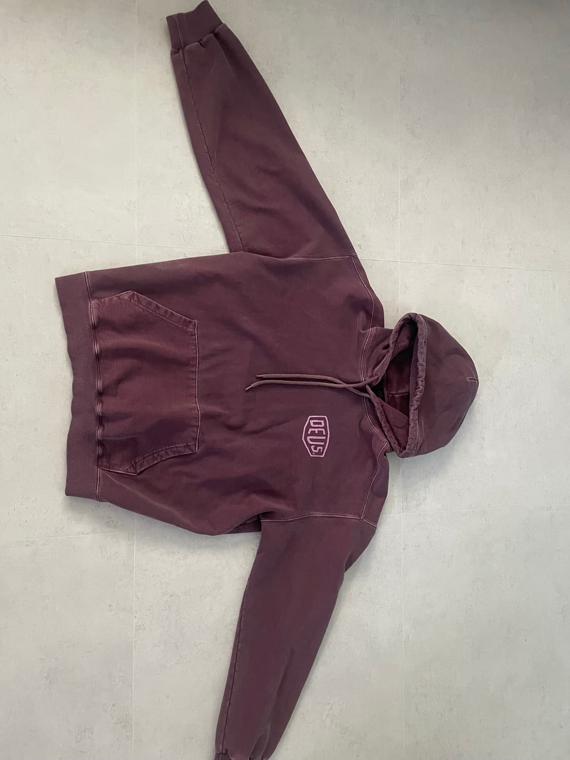 데우스 피그먼트 후드티 다크 플럼 L 상품이미지2