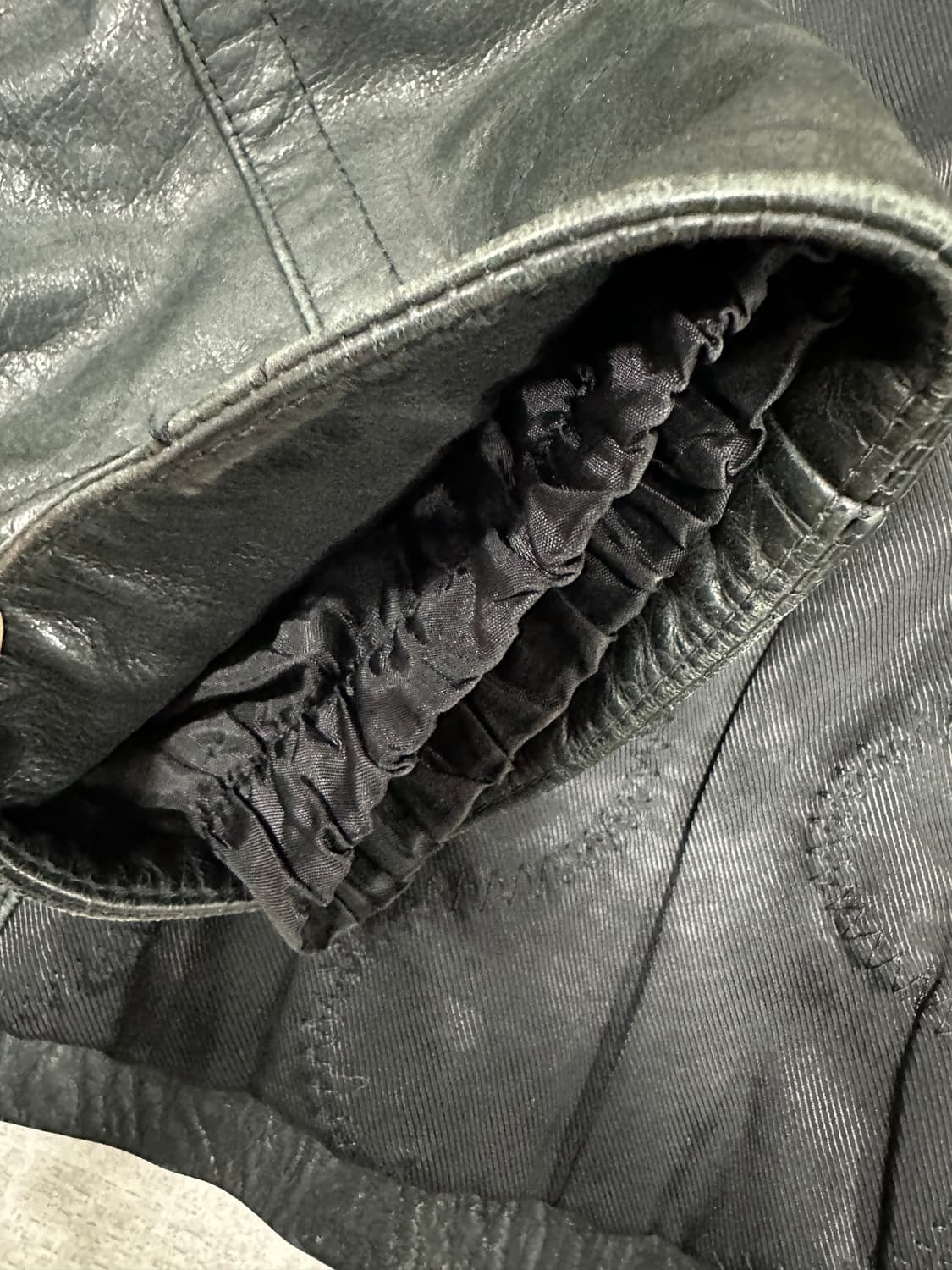 90's 캘빈클라인 데미지 레더 자켓 상품이미지9