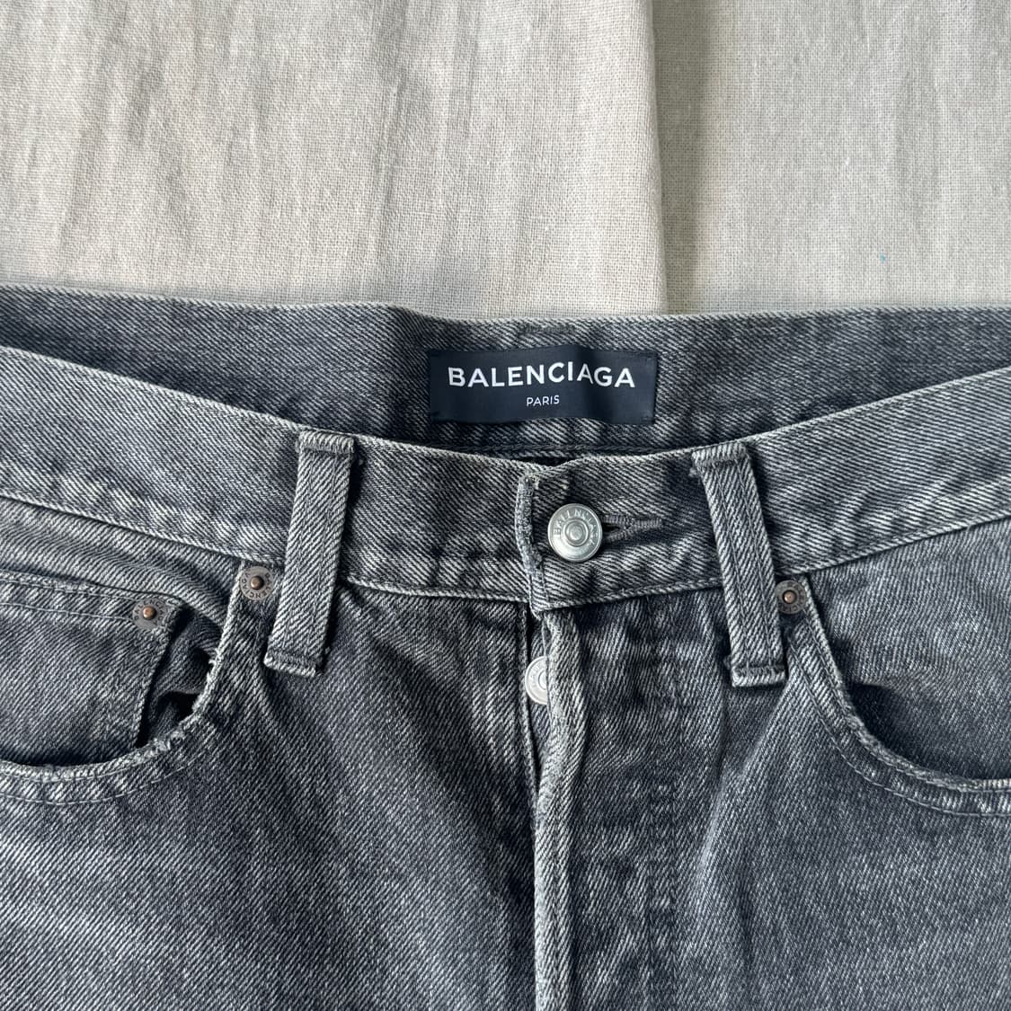 발렌시아가 3in1 지퍼 슬림 흑청 데님팬츠 29(30) 상품이미지5