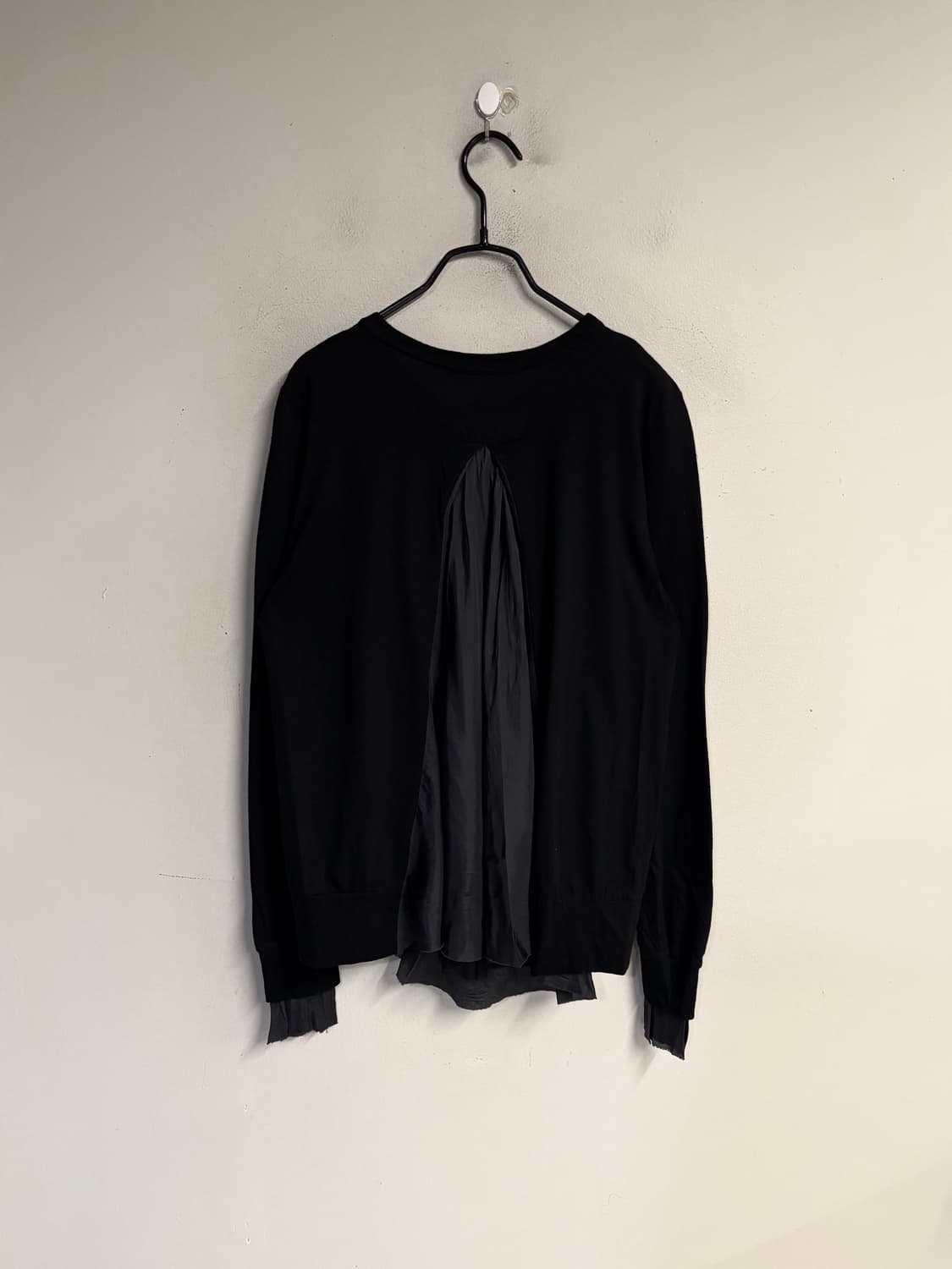 SACAI LUCK back pleats cardigan black 2  상품이미지5