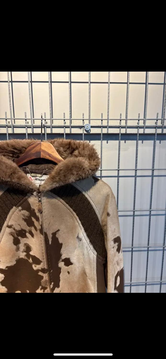 빈티지 Y2K 송치가죽 후디자켓 H1226 상품이미지3