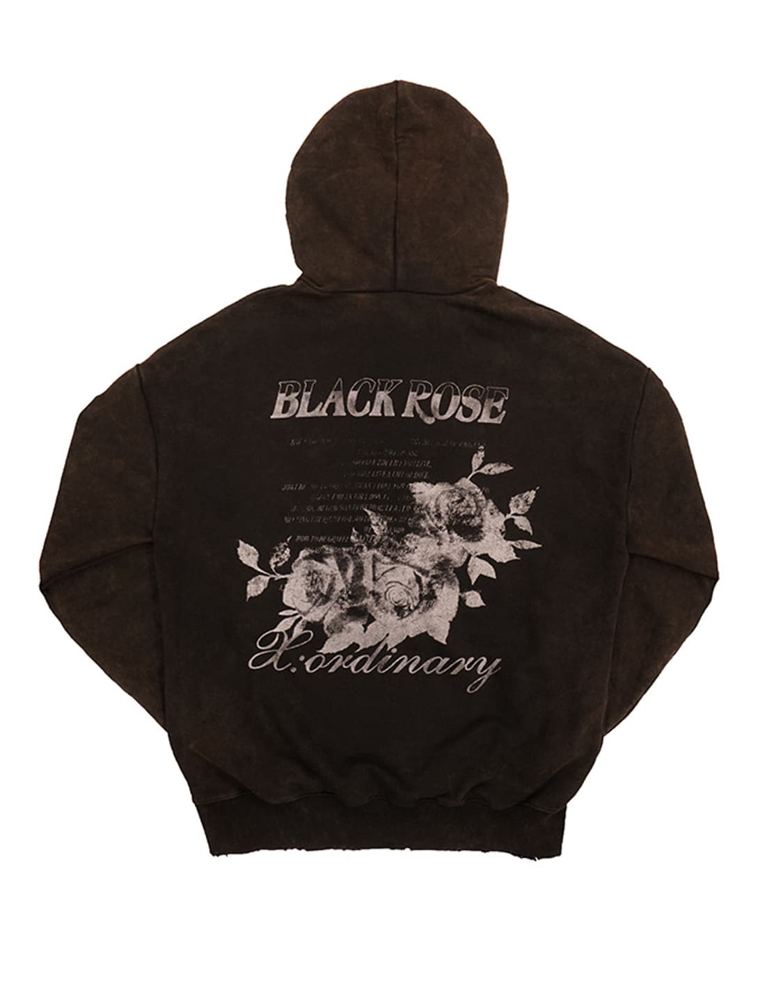 (L) 엑스오디너리 블랙로즈 워싱 후드티 상품이미지1