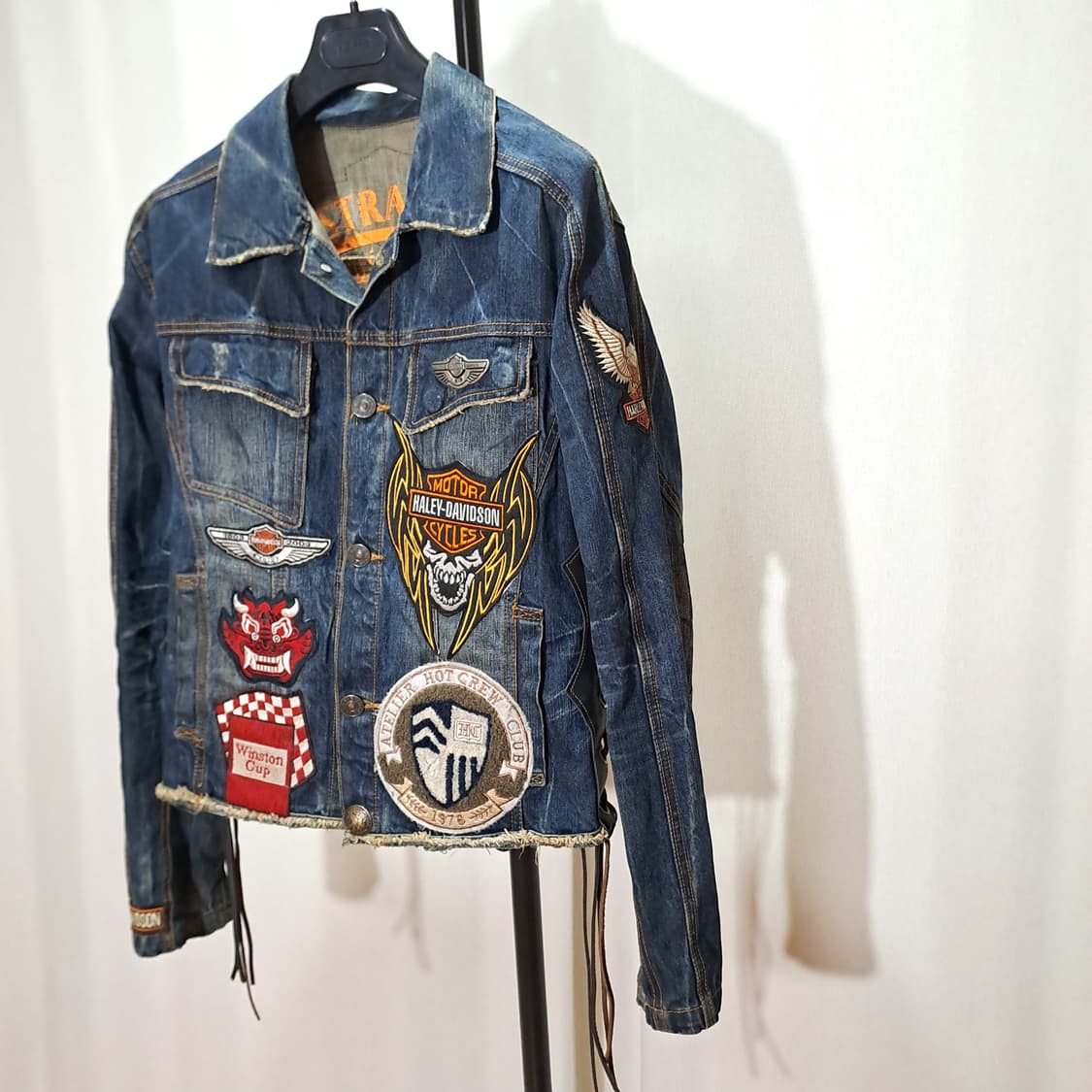 (택포) 할리패치 커스텀 데님자켓 95 B137 상품이미지4