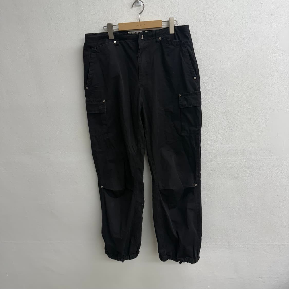 세터 스트레이트 블랙 조거 팬츠 상품이미지1