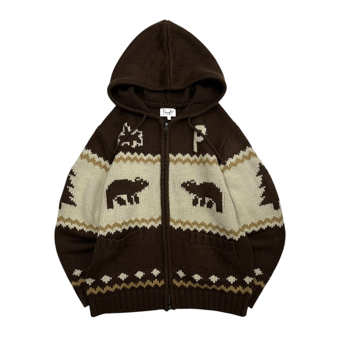 피지컬 디파트먼트 노르딕 니트 후드 집업 M 상품이미지2