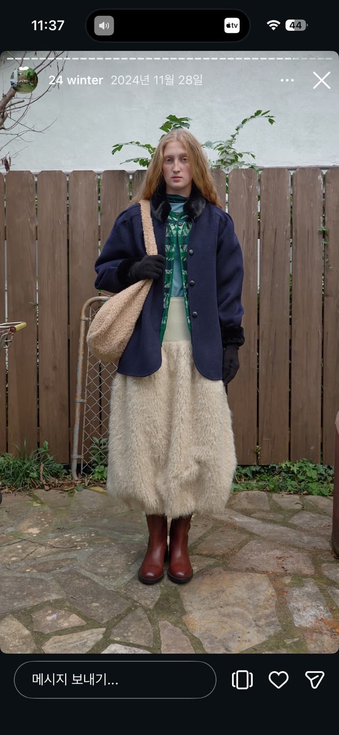 노컨텐츠 울 100 핸드메이드 코트 네이비 상품이미지5