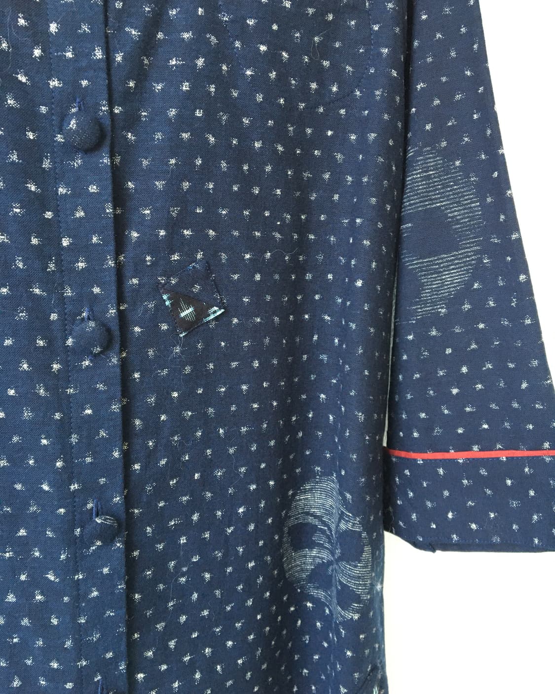 Button point pattern long shirt 상품이미지7