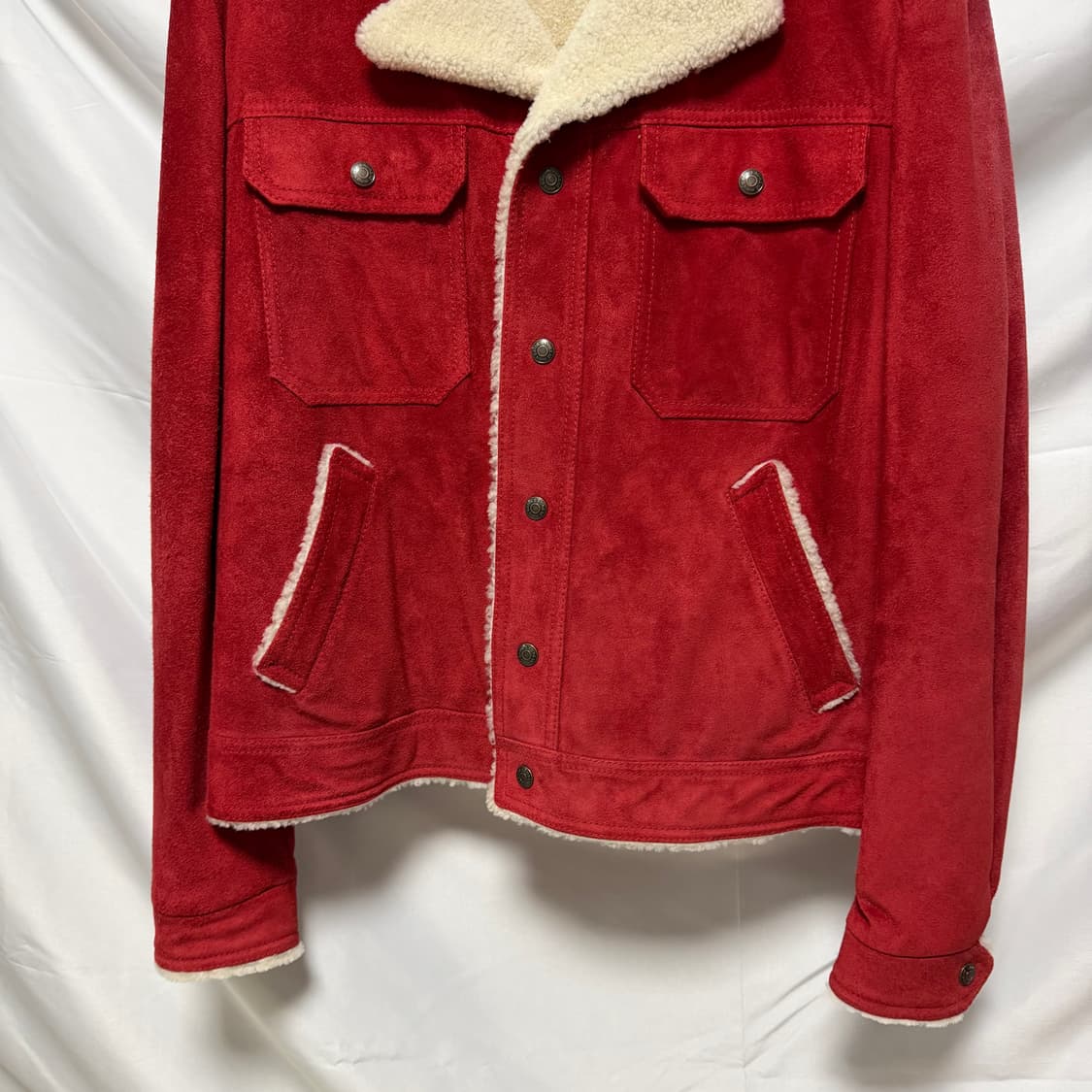 [S+급/52] 생로랑 스웨이드 데님 셰르파 자켓 상품이미지3