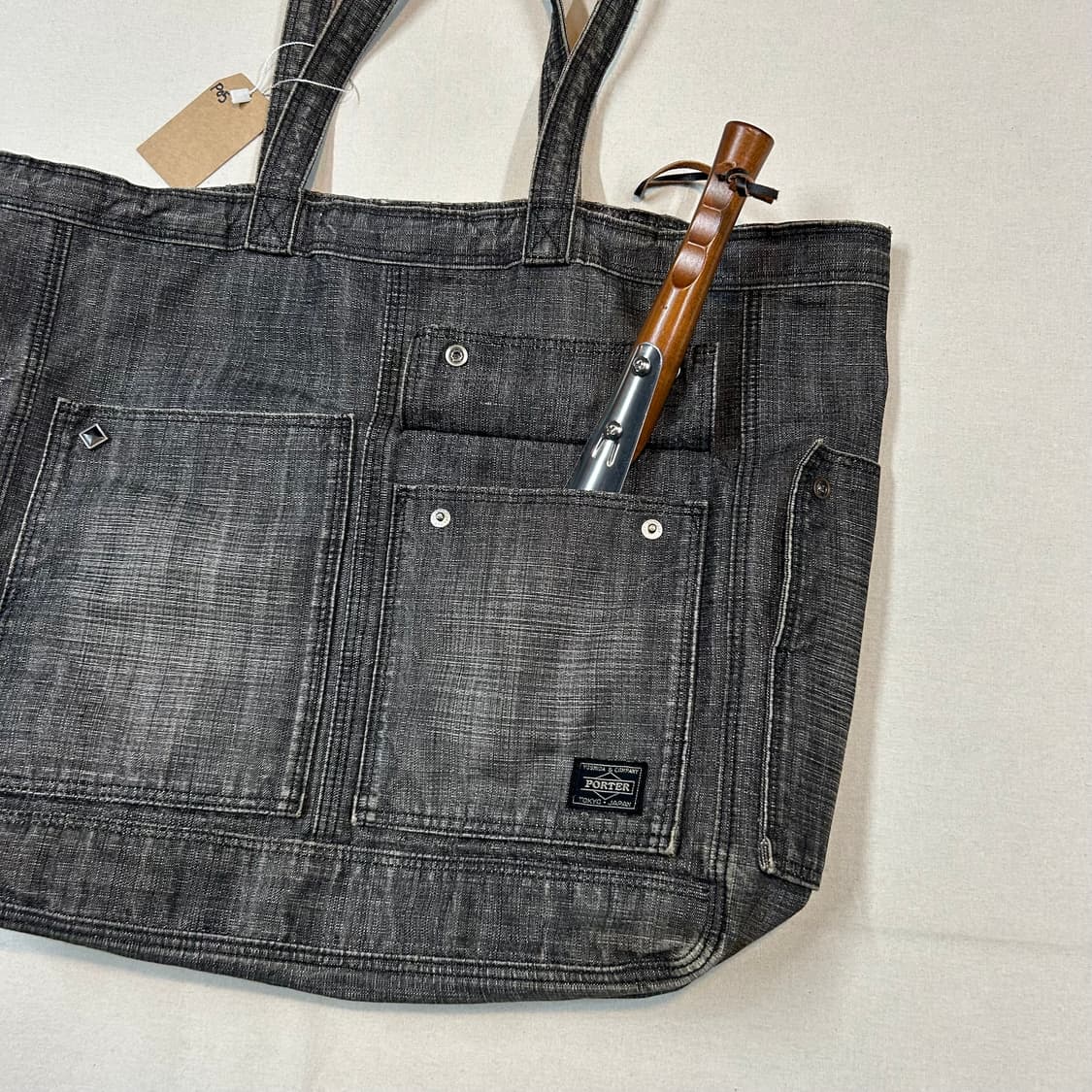 요시다 포터 온스 코튼 블랙 데님 숄더백 토트백 P05 상품이미지3