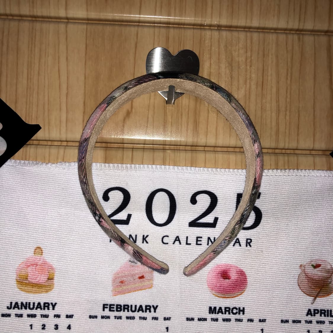 핑크 체크 머리띠 🦹🏻‍♂️ 상품이미지2