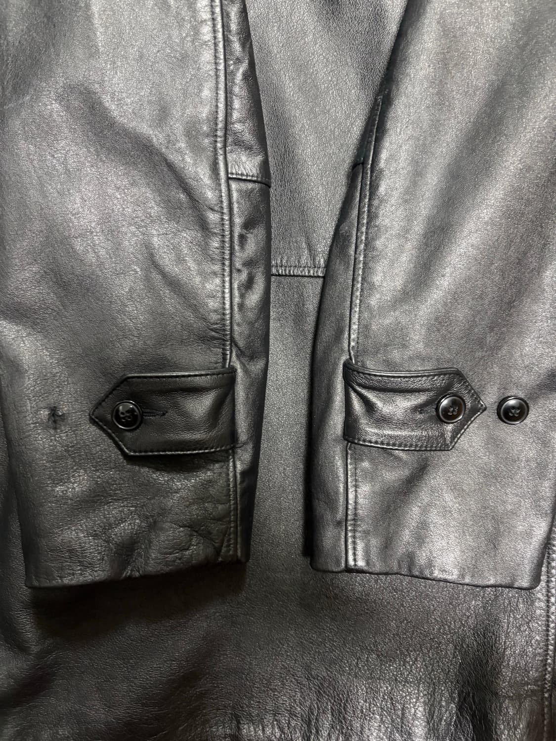 이얼즈어고 워시드 레더 카코트 상품이미지4