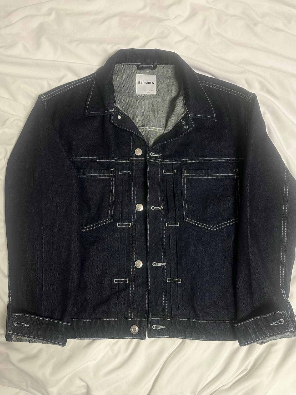 [S] BERSHKA NAVY 데님 자켓 상품이미지3