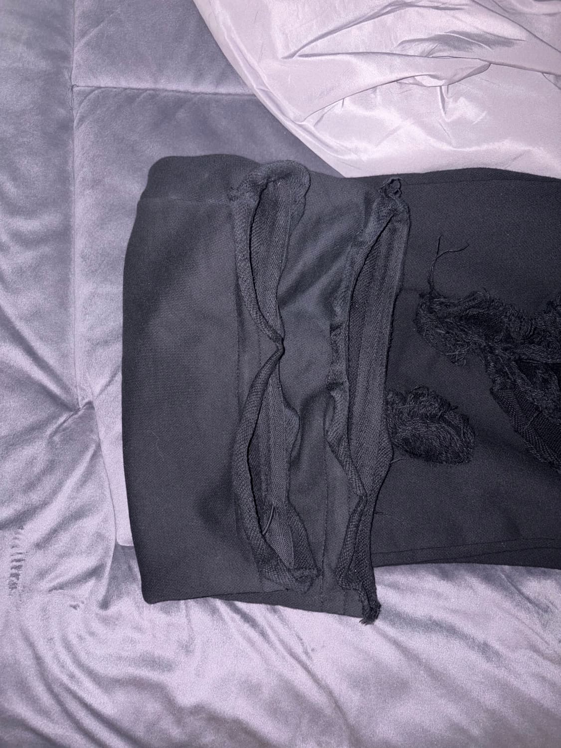 Scratch Damage Wide Sweat Pants  상품이미지2