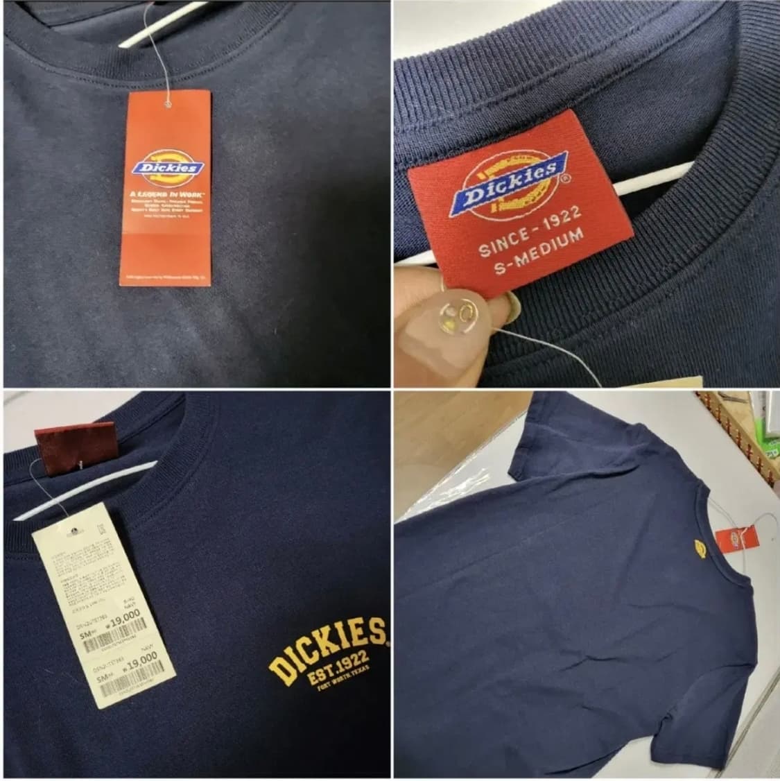 409 ) 새상품 디키즈반팔 네이비m 남녀공용 상품이미지3