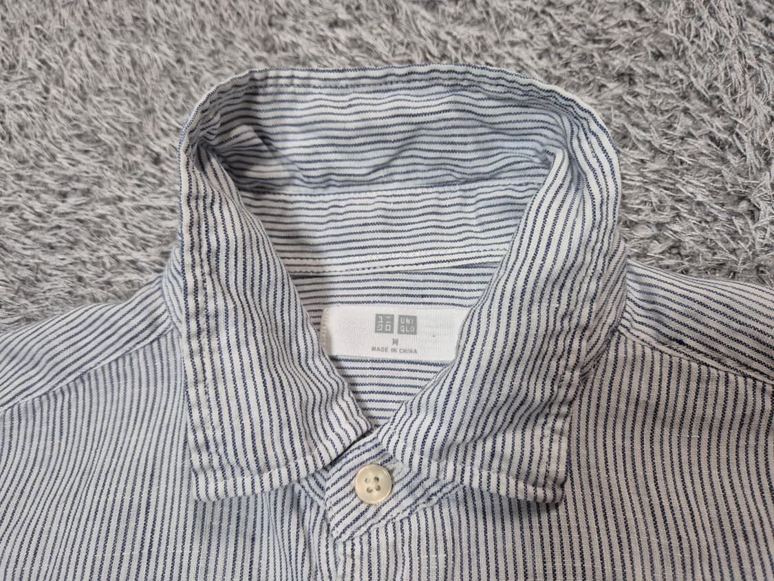 유니클로 여성 스트라이프 린넨 셔츠 M 상품이미지3