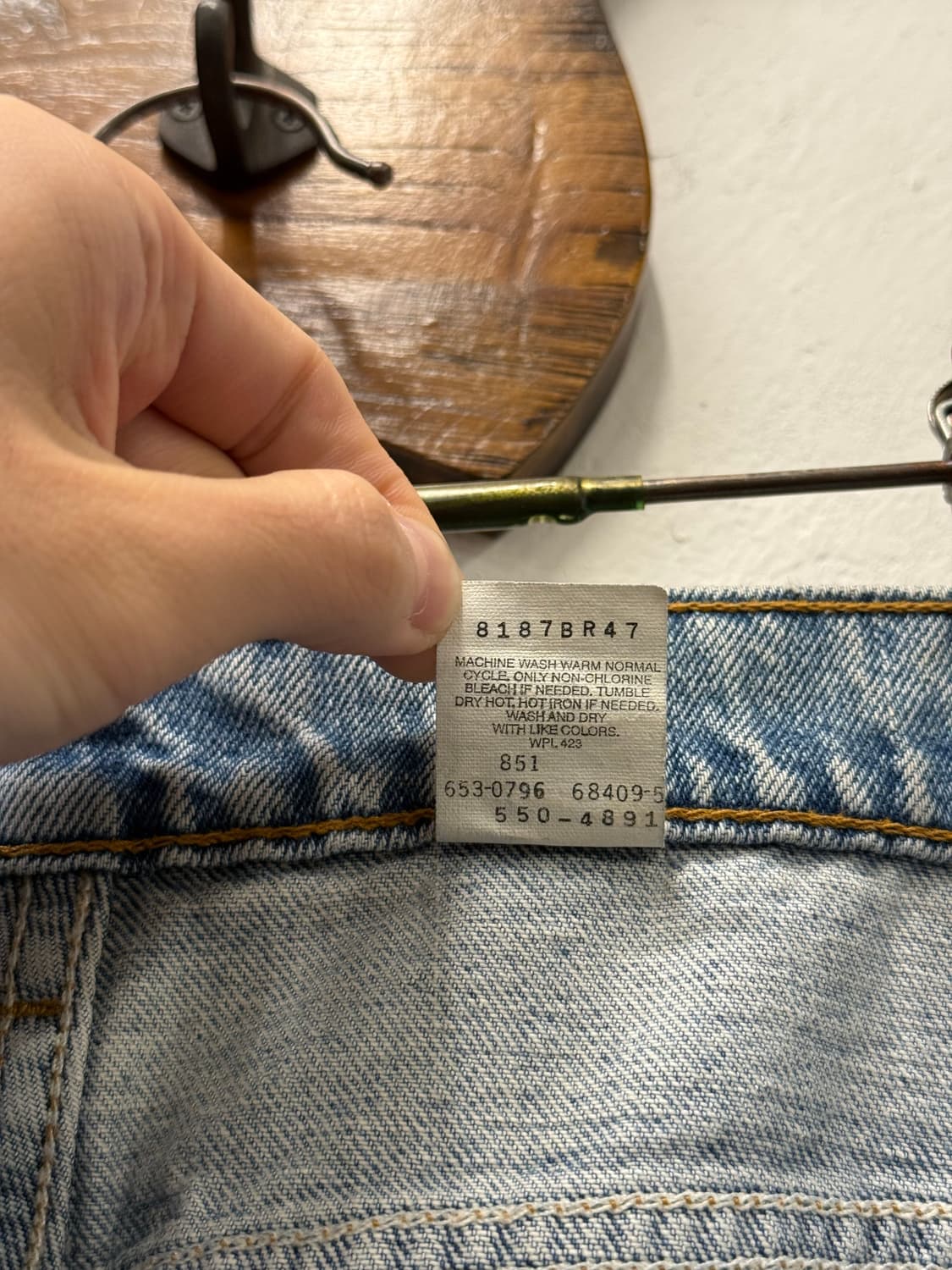 37) 90s USA Levi’s 550 Light Blue Denim  상품이미지8