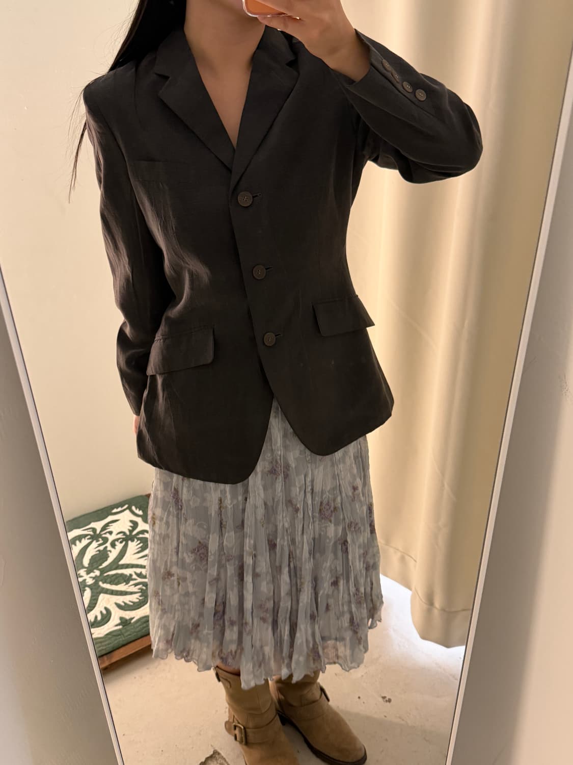 일본빈티지 모카브라운 클래식 3B 자켓 상품이미지1