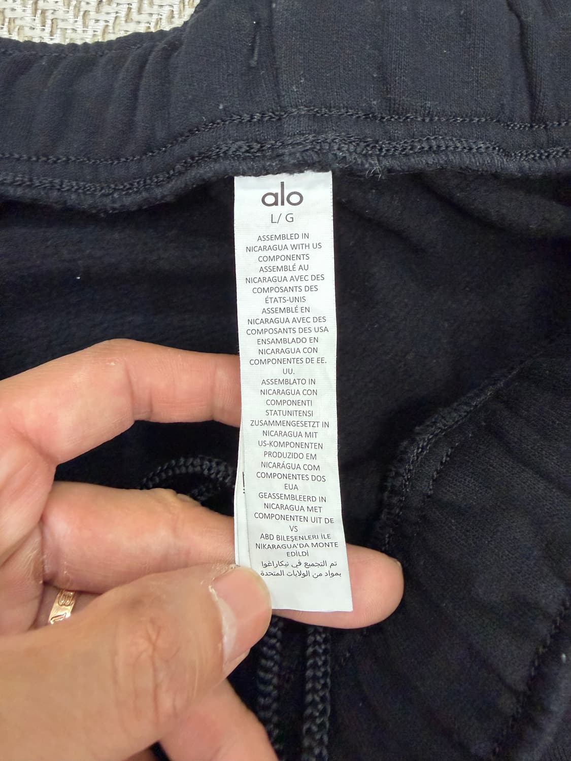 정품) ALO 알로 남성 블랙 와이드팬츠 L  상품이미지6