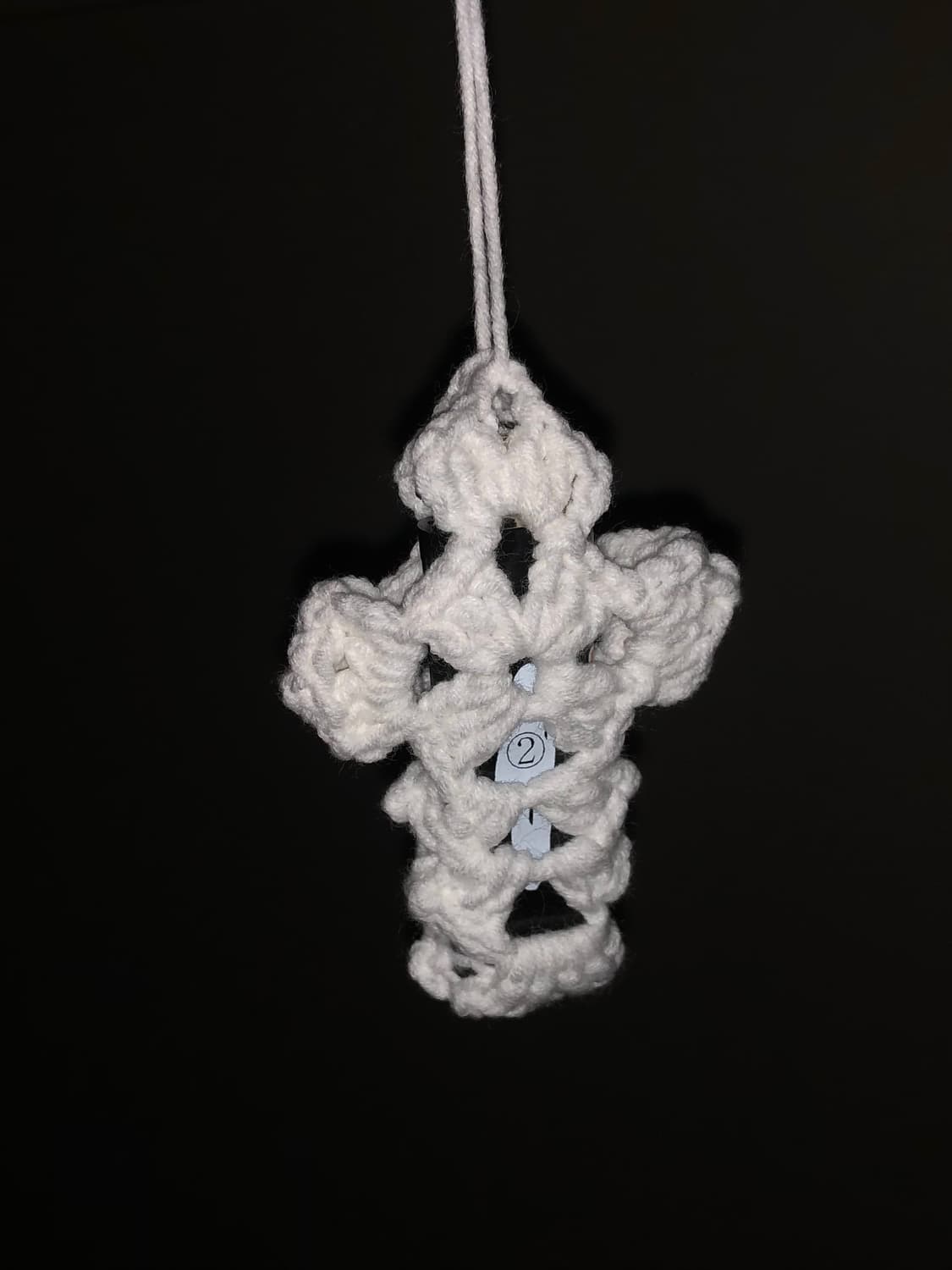 Cross wallet keychain🪽_ 날개 뜨개 키링 상품이미지3