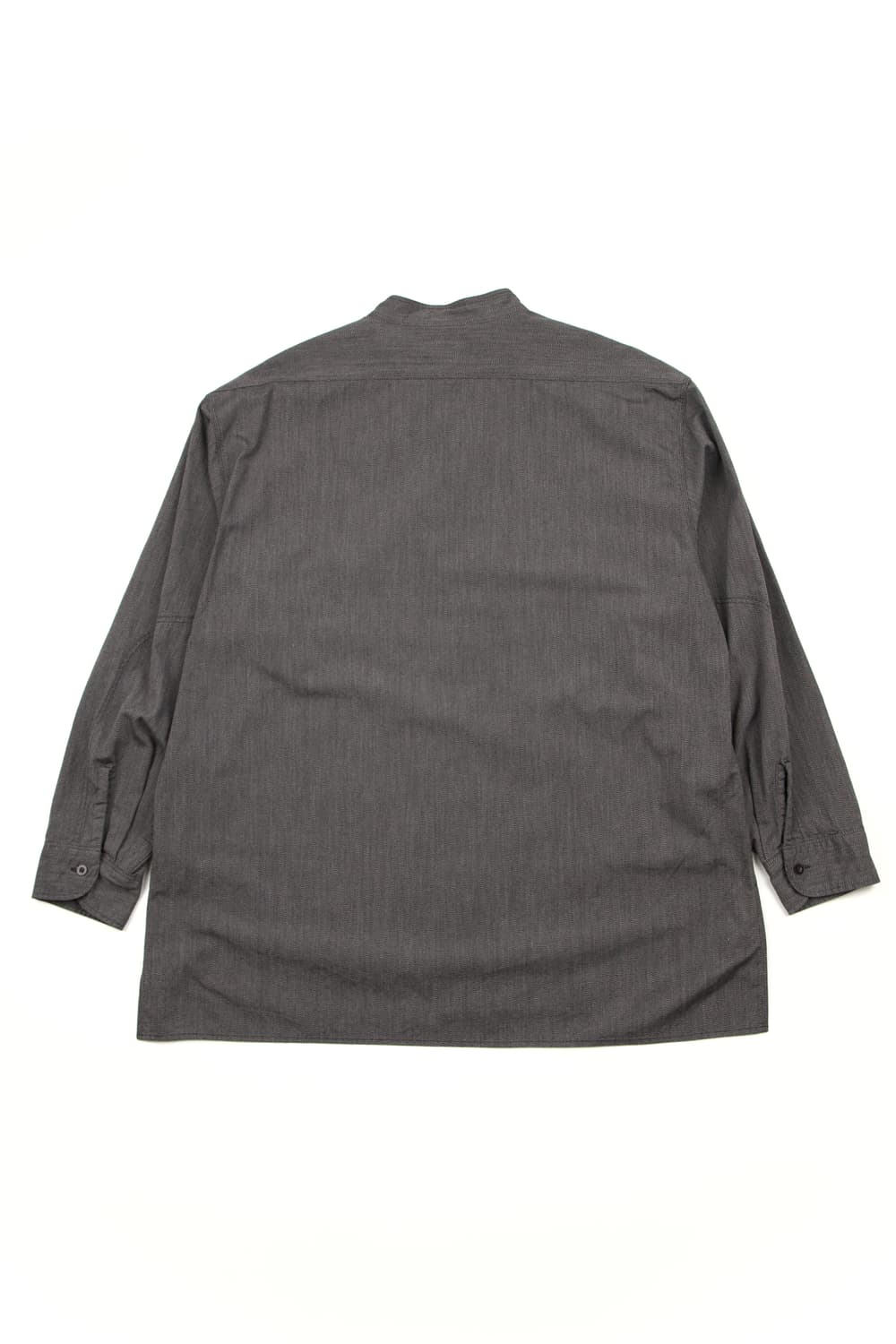 BLURHMS ROOTSTOCK 클래식 샴브레이 밴드칼라 워크셔츠 트위스 상품이미지6