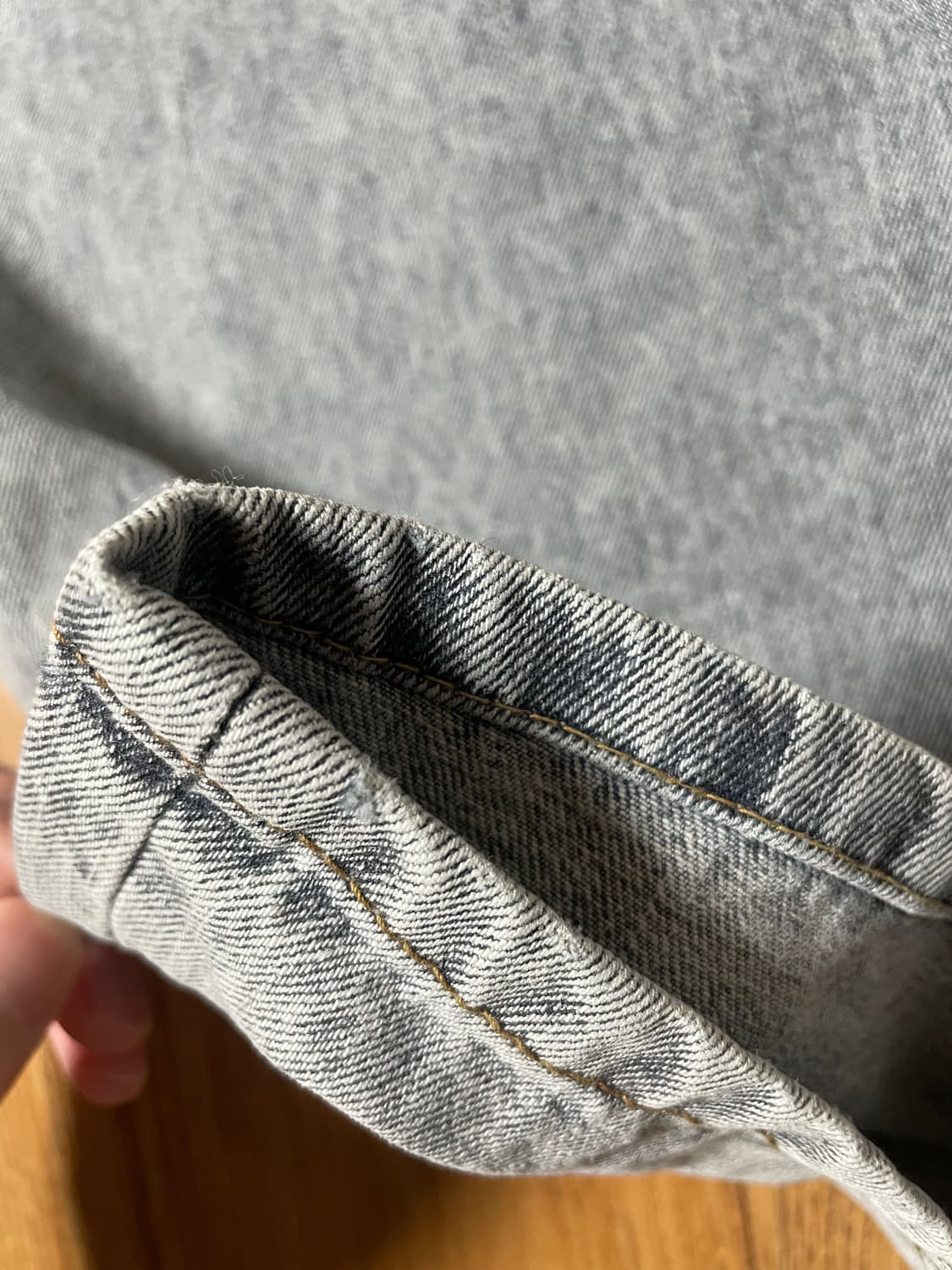 주앙옴므 리파인드 와이드 데님 팬츠 빈티지 더스트블루 M 상품이미지8