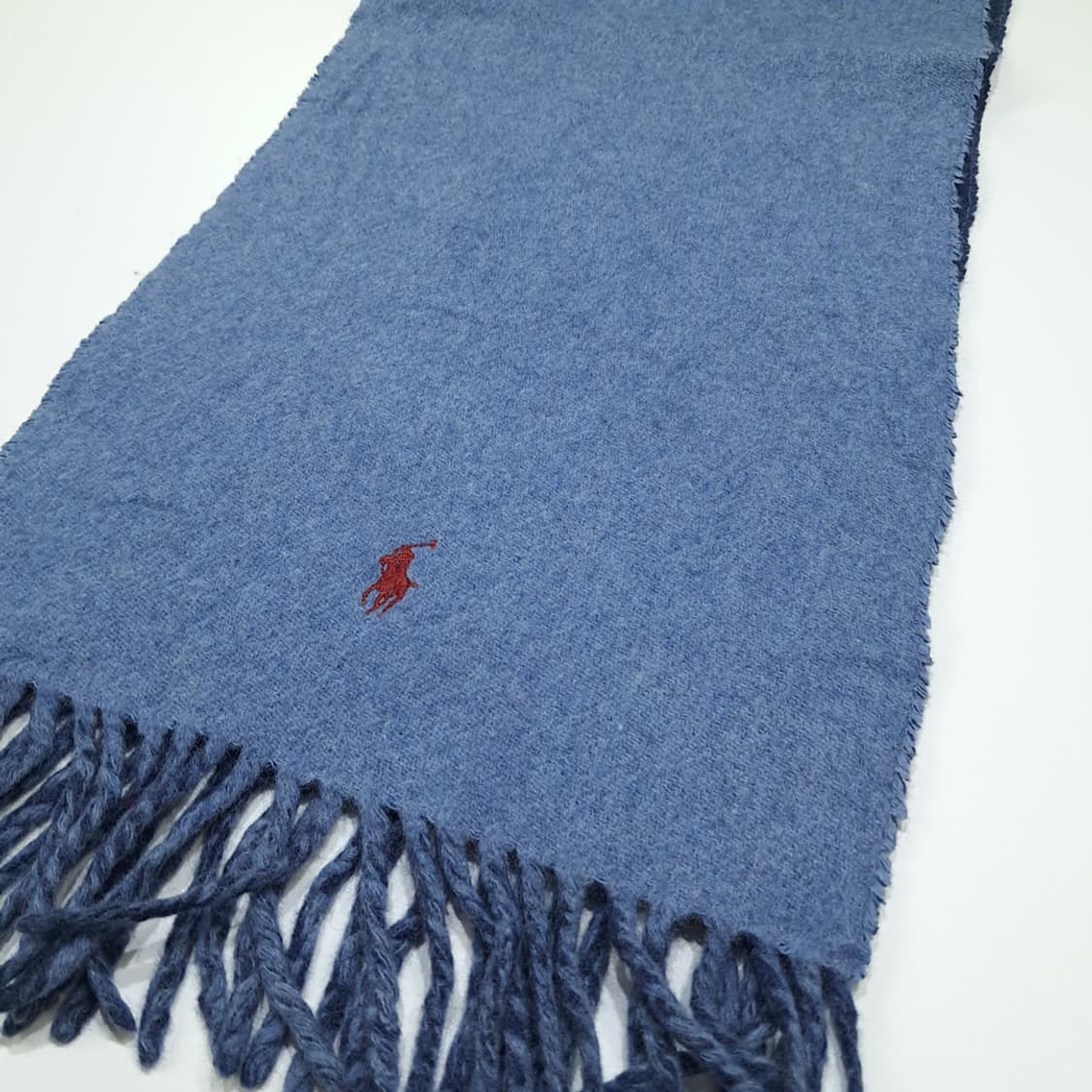 MX527 폴로 00s 이태리판 울면 양면 라이트블루네이비 머플러 목도 상품이미지3