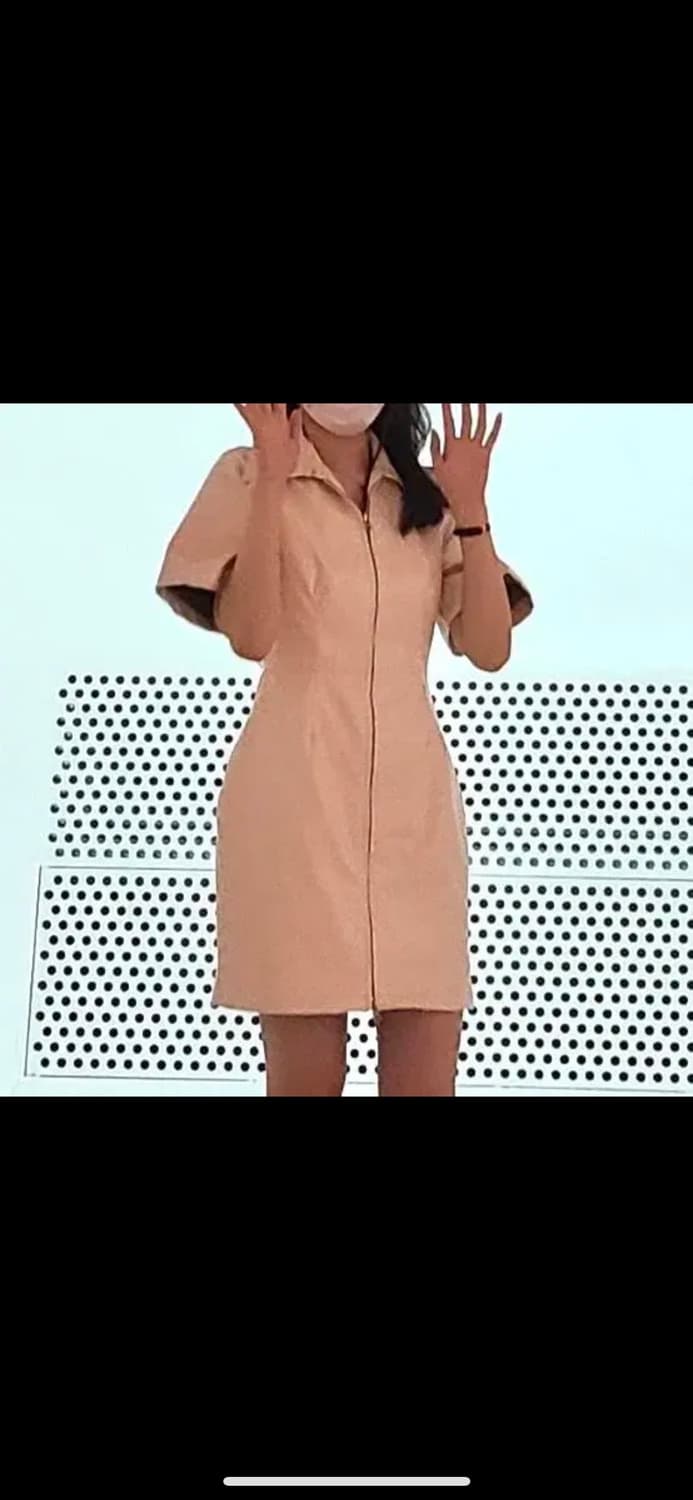프렌다 칼라 셔츠 레더 원피스 크림 데이트룩 소개팅룩 카라 가죽 상품이미지6